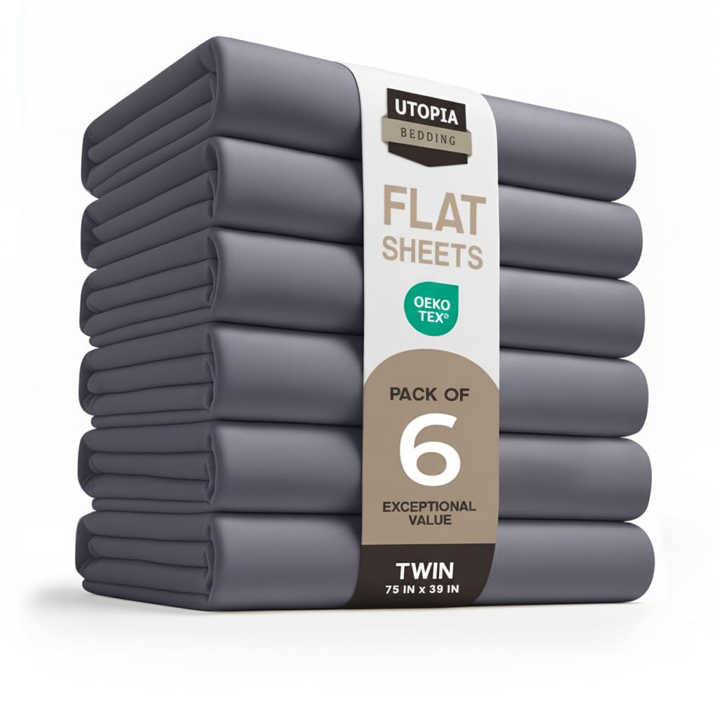 Utopia Bedding Flat Sheet - 1 Pack (Queen, Coral) - Soft Brushed Microfiber Fabric - Shrinkage & Fade Resistant Top Sheet - Easy Care Bed Sheet