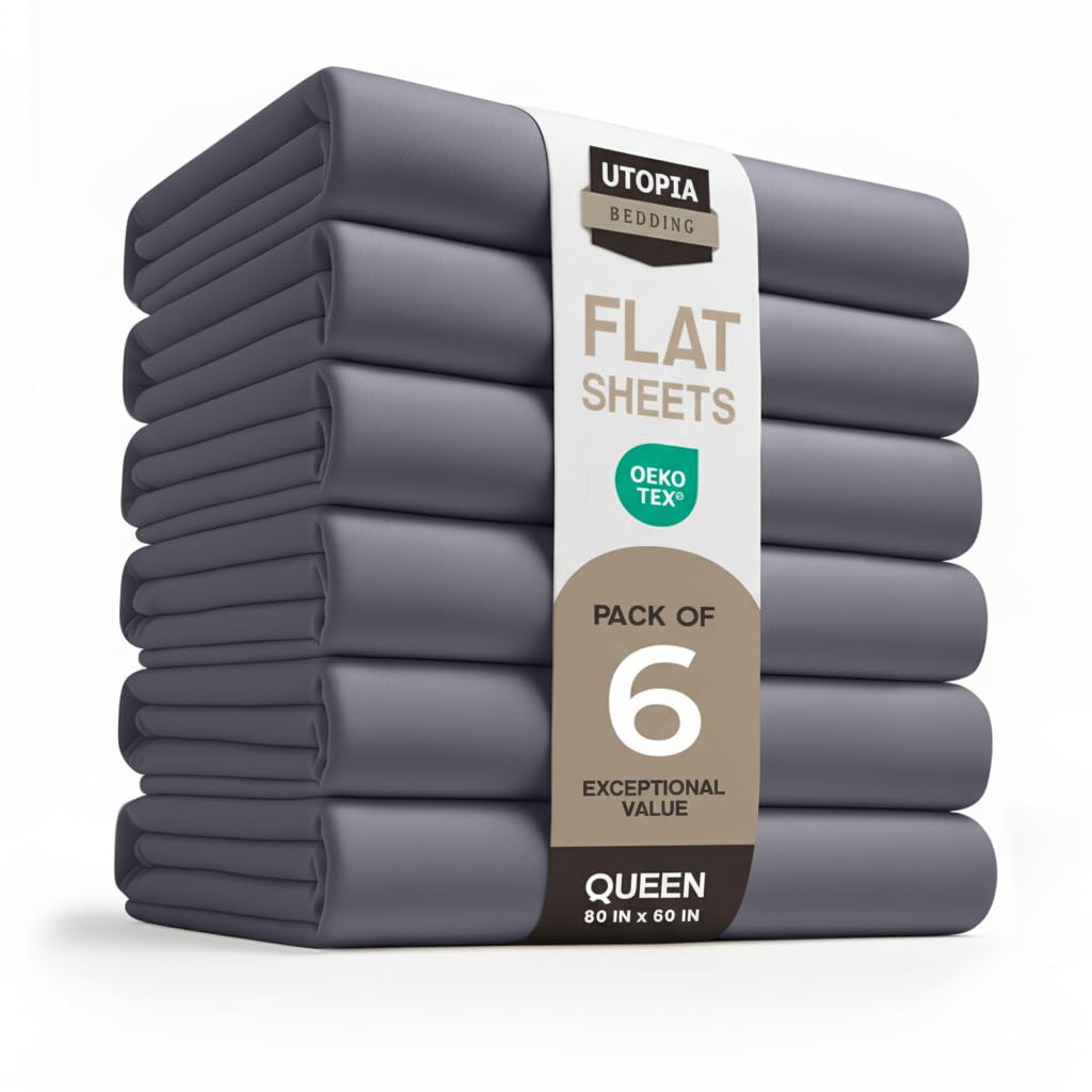 Utopia Bedding Flat Sheet - 1 Pack (Queen, Coral) - Soft Brushed Microfiber Fabric - Shrinkage & Fade Resistant Top Sheet - Easy Care Bed Sheet