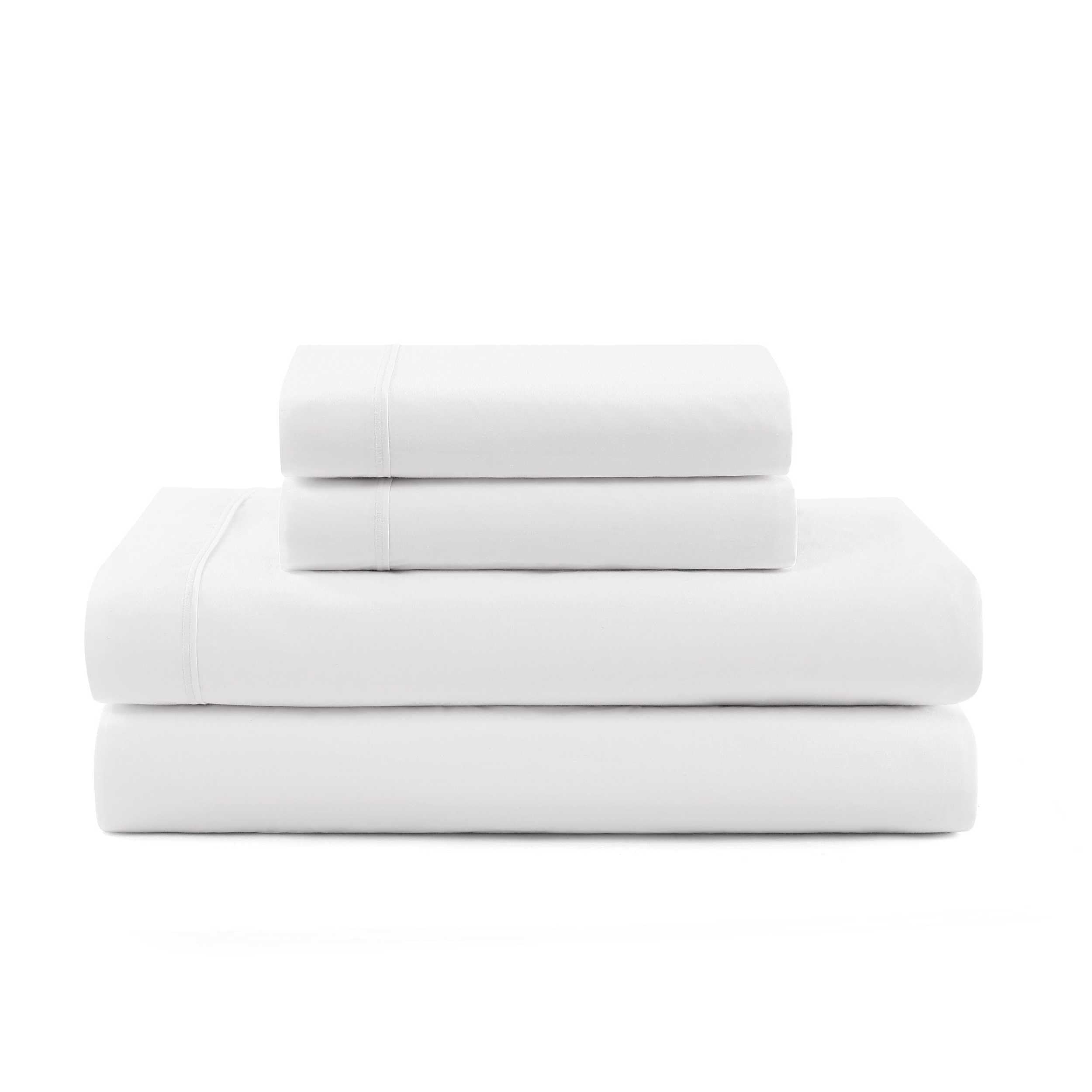Tommy Hilfiger - Queen Bed Sheets, Crisp & Cool Cotton Percale Bedding with Matching Pillowcases, Lightweight Bed Set, Oeko-Tex Certified (Effortless Stripe Beige)