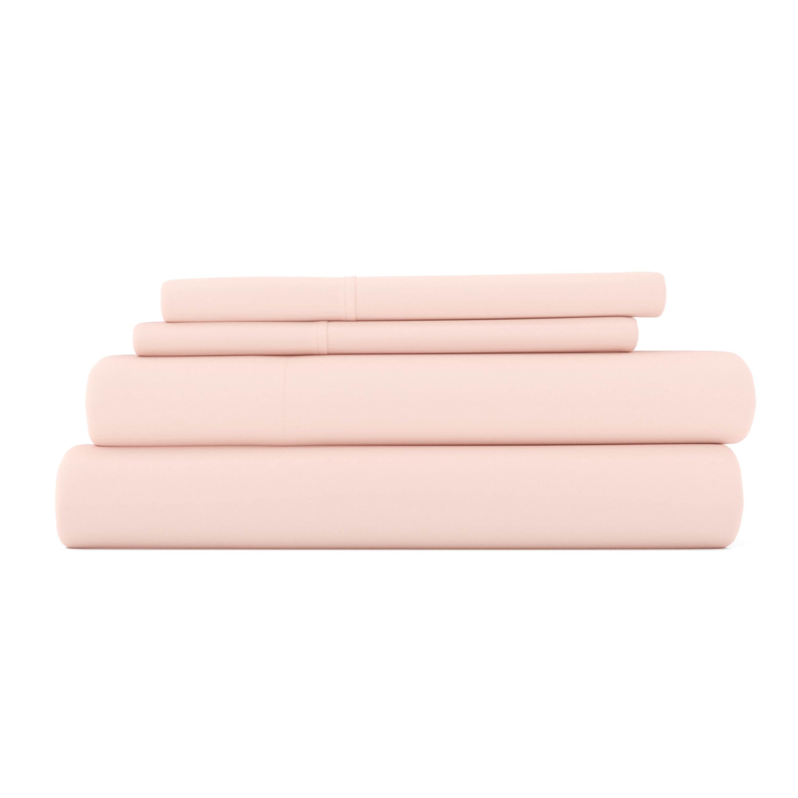 Linen Market 4 Piece Queen Sheet Set - Breathable, Double-Brushed Patterned Cooling Sheets – Oeko-TEX Certified Ultra Soft & Wrinkle-Free 16" Deep-Pocket Queen Sheets - Easy Care Soft Floral Pink
