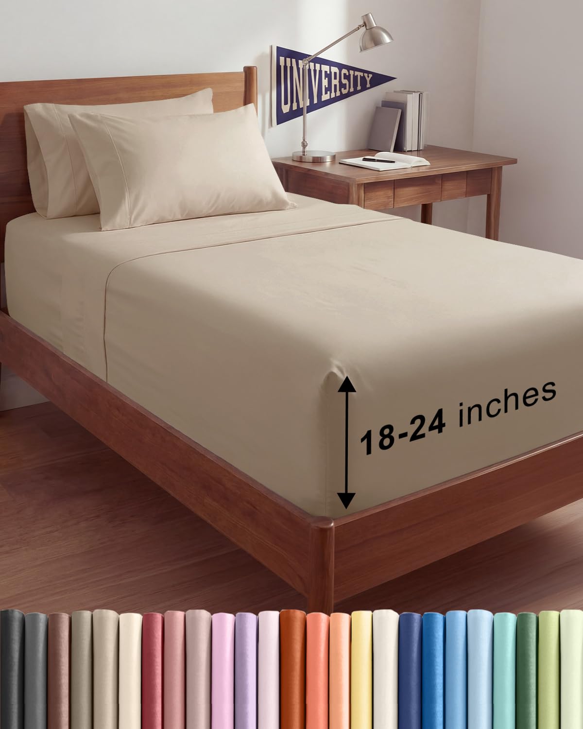 Extra Deep Queen Sheet Set - 6 Piece Breathable and Cooling Sheets - Hotel Luxury Bedding for Women, Men, Kids & Teens - Easy & Secure Fit - Soft, Wrinkle Free and Comfy - Extra Deep Pockets - Coral