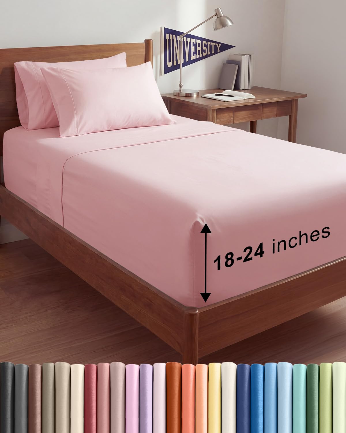 Extra Deep Queen Sheet Set - 6 Piece Breathable and Cooling Sheets - Hotel Luxury Bedding for Women, Men, Kids & Teens - Easy & Secure Fit - Soft, Wrinkle Free and Comfy - Extra Deep Pockets - Coral