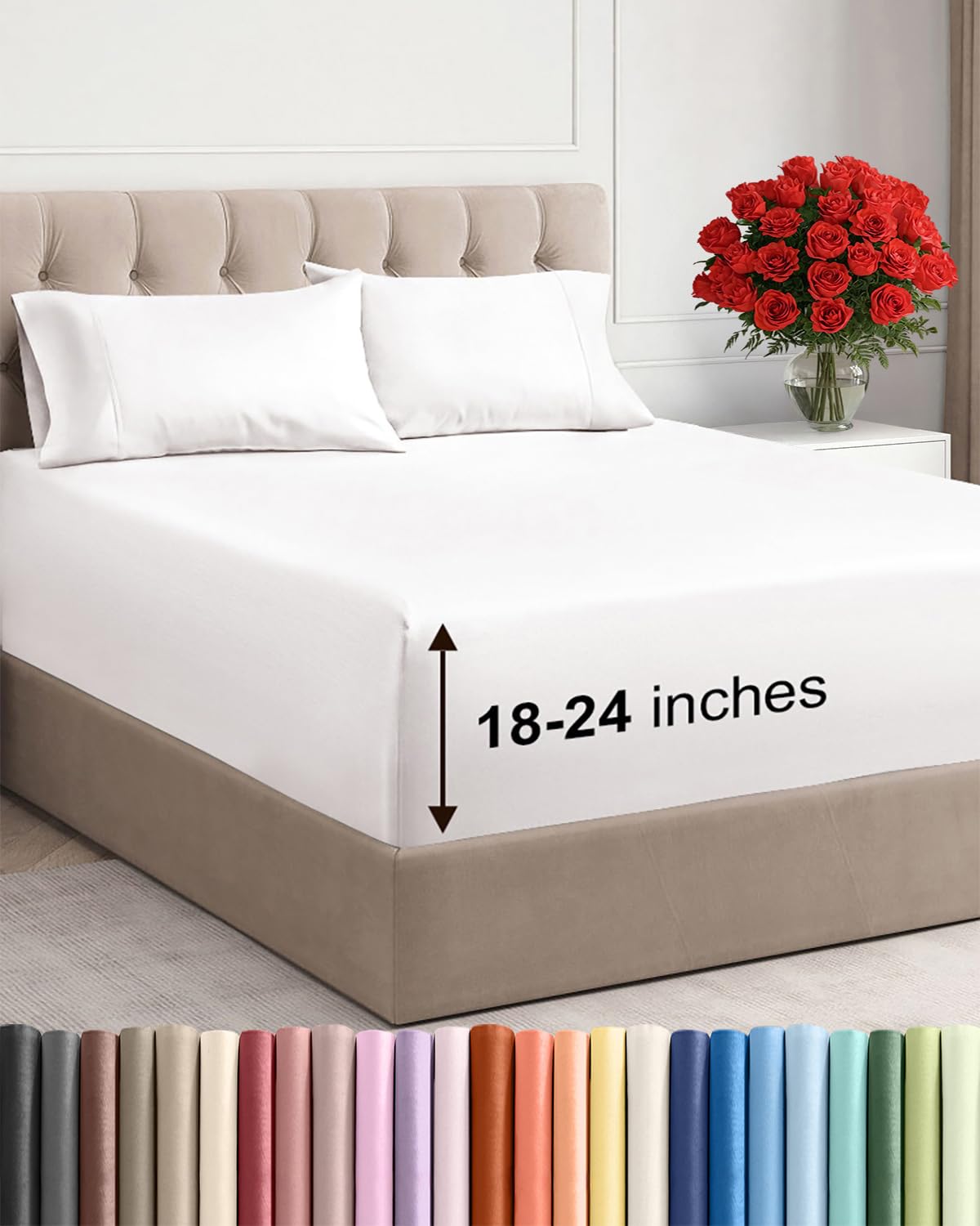 Extra Deep Queen Sheet Set - 6 Piece Breathable and Cooling Sheets - Hotel Luxury Bedding for Women, Men, Kids & Teens - Easy & Secure Fit - Soft, Wrinkle Free and Comfy - Extra Deep Pockets - Coral