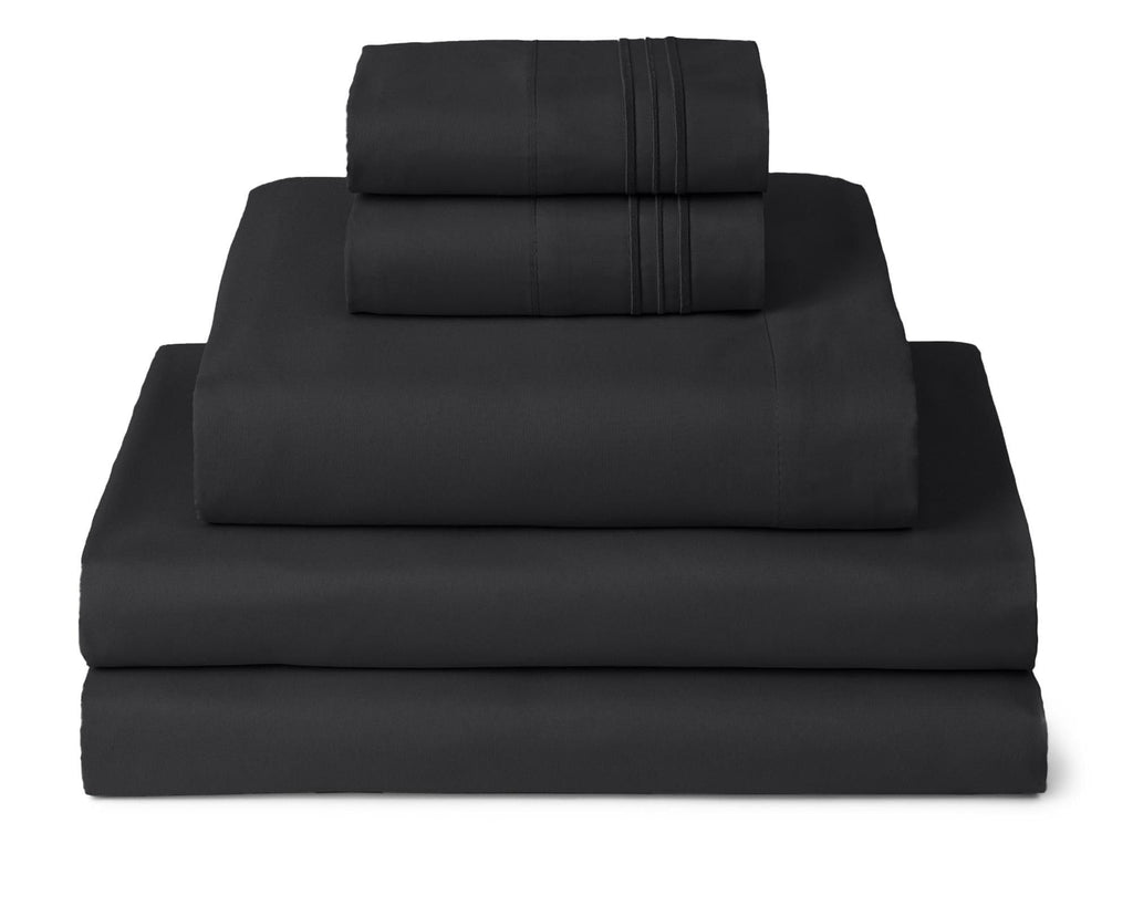 Mellanni Queen Sheets Set - 4 PC Iconic Collection Bedding - Hotel Luxury, Extra Soft, Cooling Bed Sheets - Wrinkle, Fade, Stain Resistant (Queen, White)