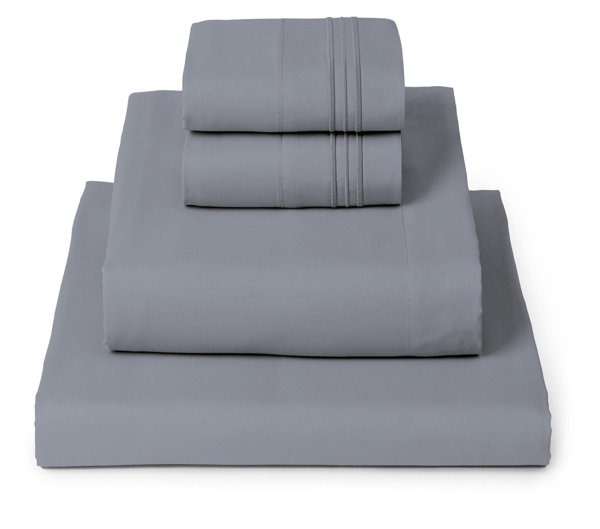Mellanni Queen Sheets Set - 4 PC Iconic Collection Bedding - Hotel Luxury, Extra Soft, Cooling Bed Sheets - Wrinkle, Fade, Stain Resistant (Queen, White)
