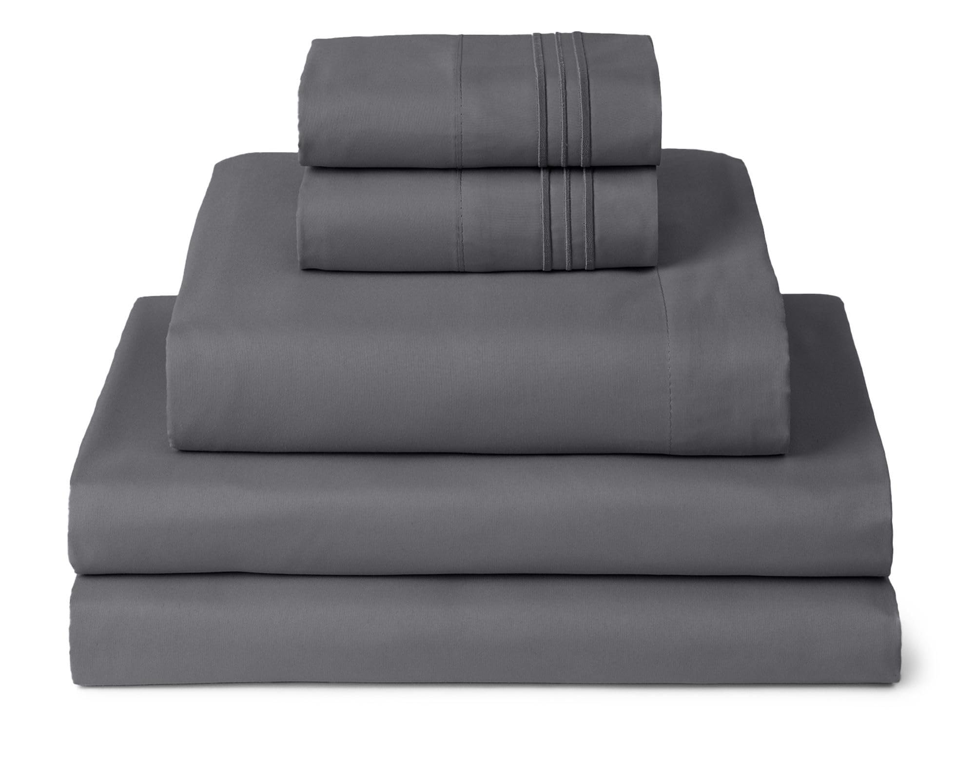 Mellanni Queen Sheets Set - 4 PC Iconic Collection Bedding - Hotel Luxury, Extra Soft, Cooling Bed Sheets - Wrinkle, Fade, Stain Resistant (Queen, White)