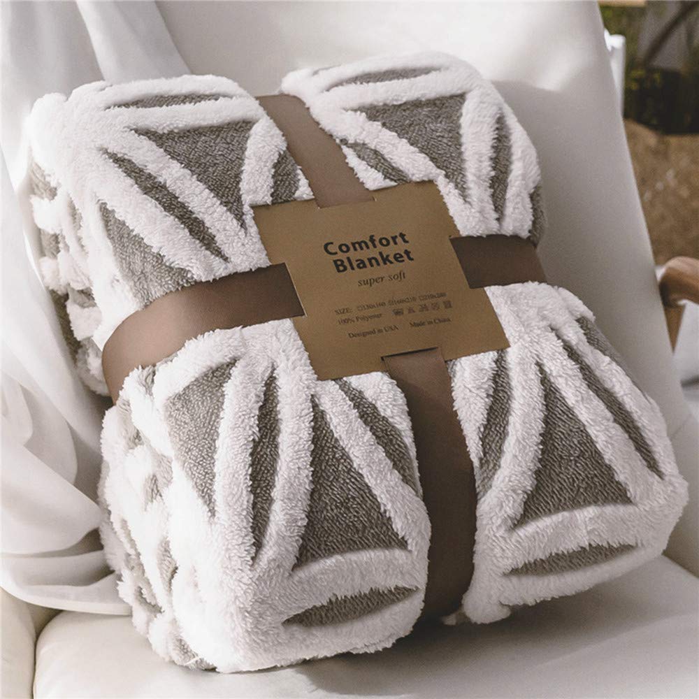 LOMAO Sherpa Fleece Blanket Fuzzy Soft Throw Blanket Dual Sided Blanket for Couch Sofa Bed (Coral, 51"x63")