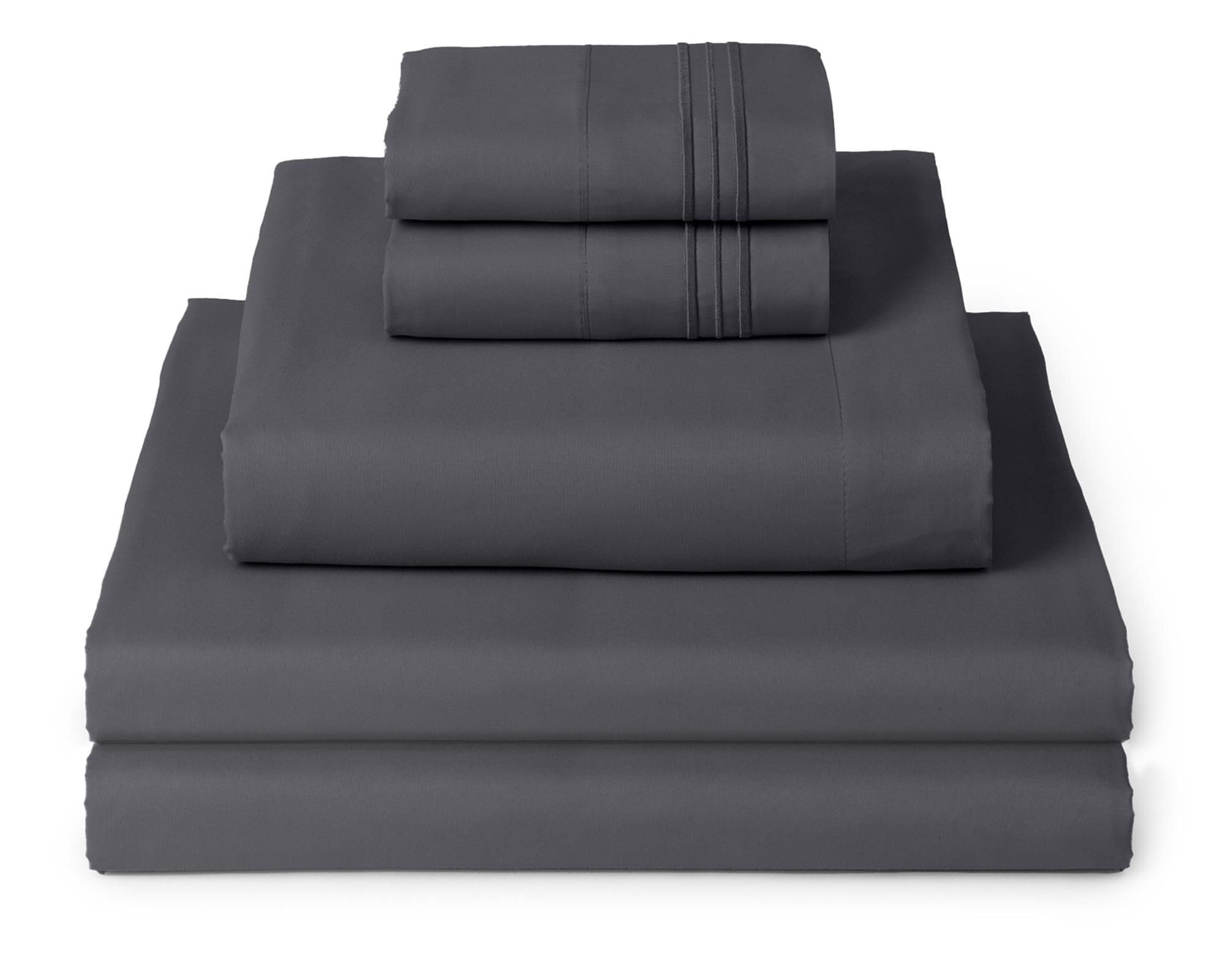 Mellanni Queen Sheets Set - 4 PC Iconic Collection Bedding - Hotel Luxury, Extra Soft, Cooling Bed Sheets - Wrinkle, Fade, Stain Resistant (Queen, White)