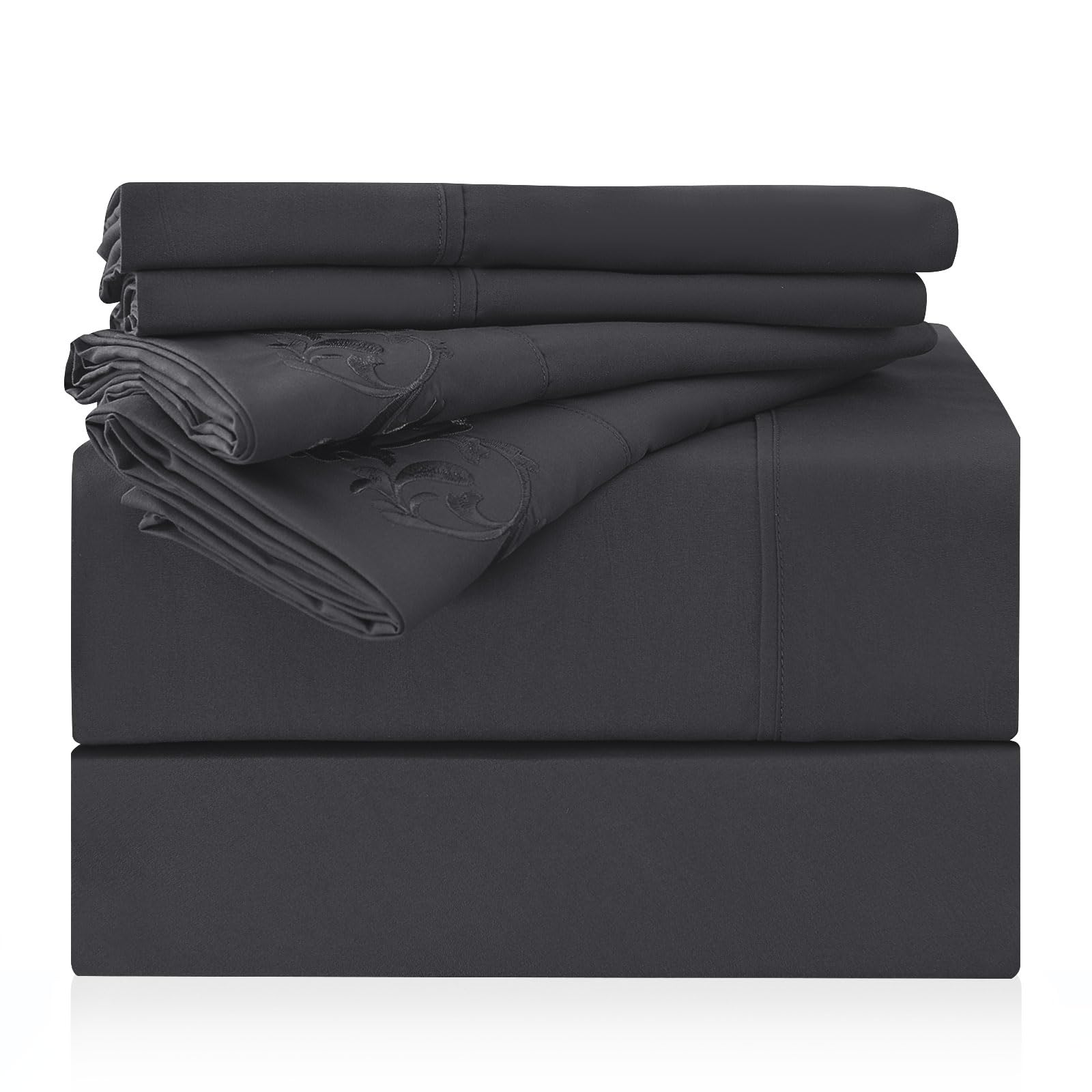 LONAVA Twin Sheet Set 3 Pieces,Peachy Coral Ultra Soft & Breathable Microbifer Sheets, 1600 Thread Count Hotel Luxury Oeko-Tex Bed Sheets, 14-16 Inch Deep Pocket Durable Wrinkle Free Sheets