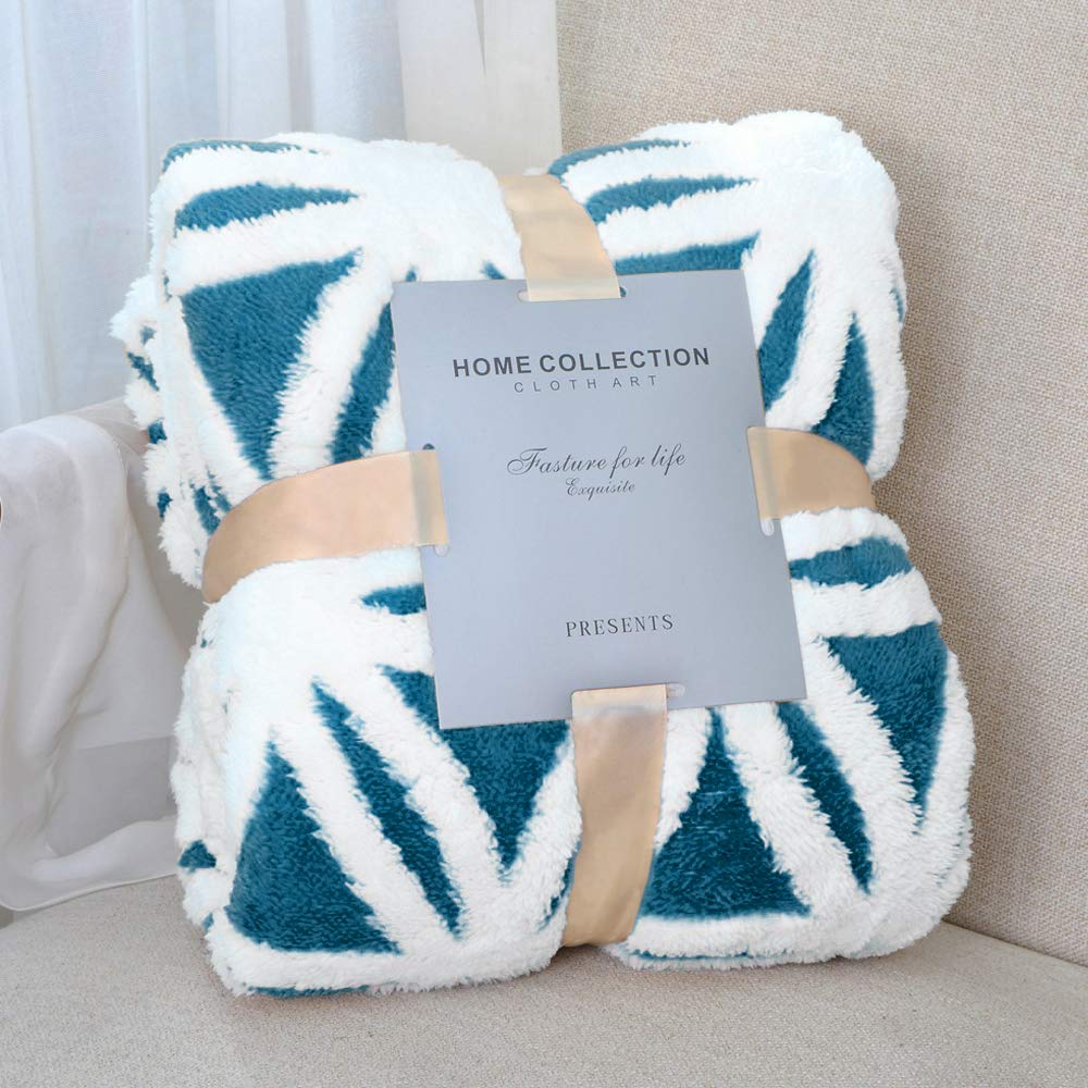 LOMAO Sherpa Fleece Blanket Fuzzy Soft Throw Blanket Dual Sided Blanket for Couch Sofa Bed (Coral, 51"x63")