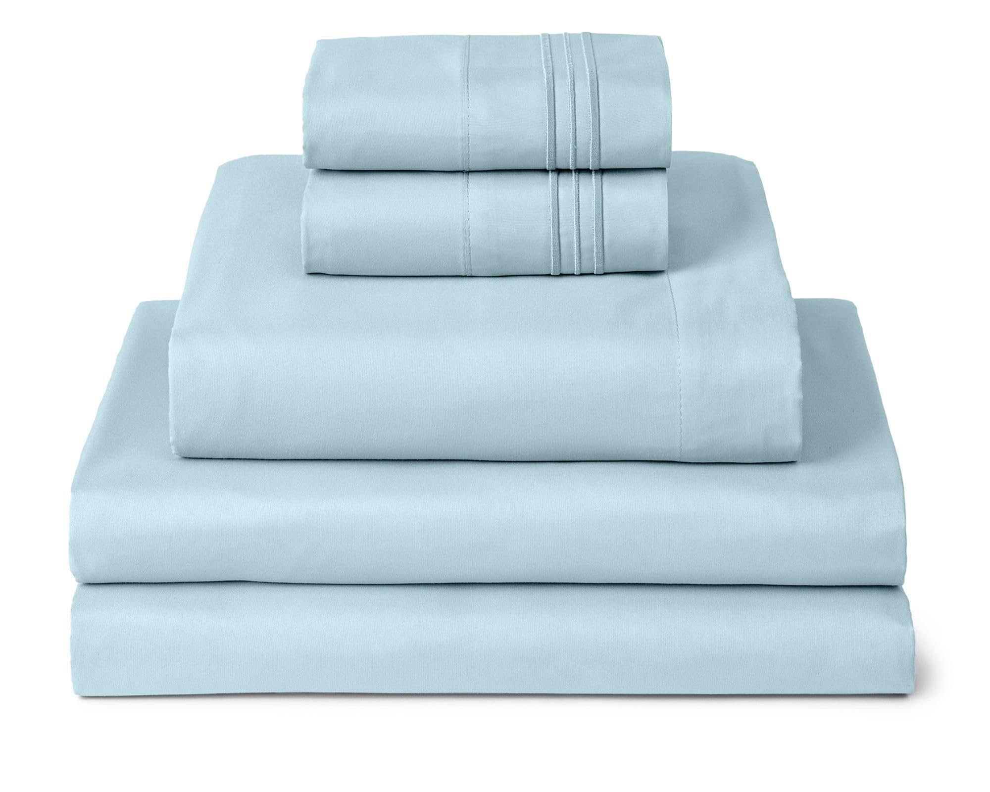 Mellanni Queen Sheets Set - 4 PC Iconic Collection Bedding - Hotel Luxury, Extra Soft, Cooling Bed Sheets - Wrinkle, Fade, Stain Resistant (Queen, White)