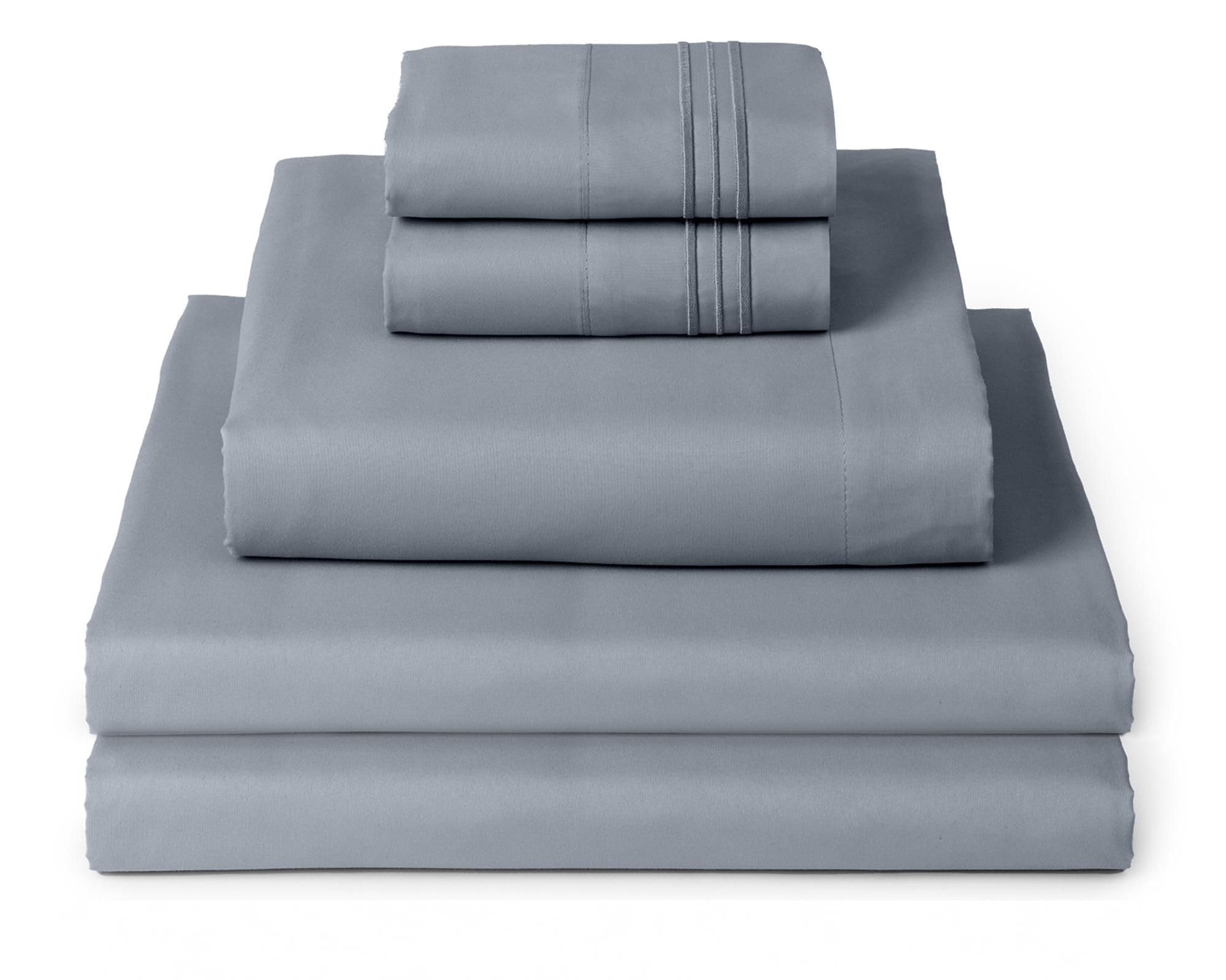 Mellanni Queen Sheets Set - 4 PC Iconic Collection Bedding - Hotel Luxury, Extra Soft, Cooling Bed Sheets - Wrinkle, Fade, Stain Resistant (Queen, White)