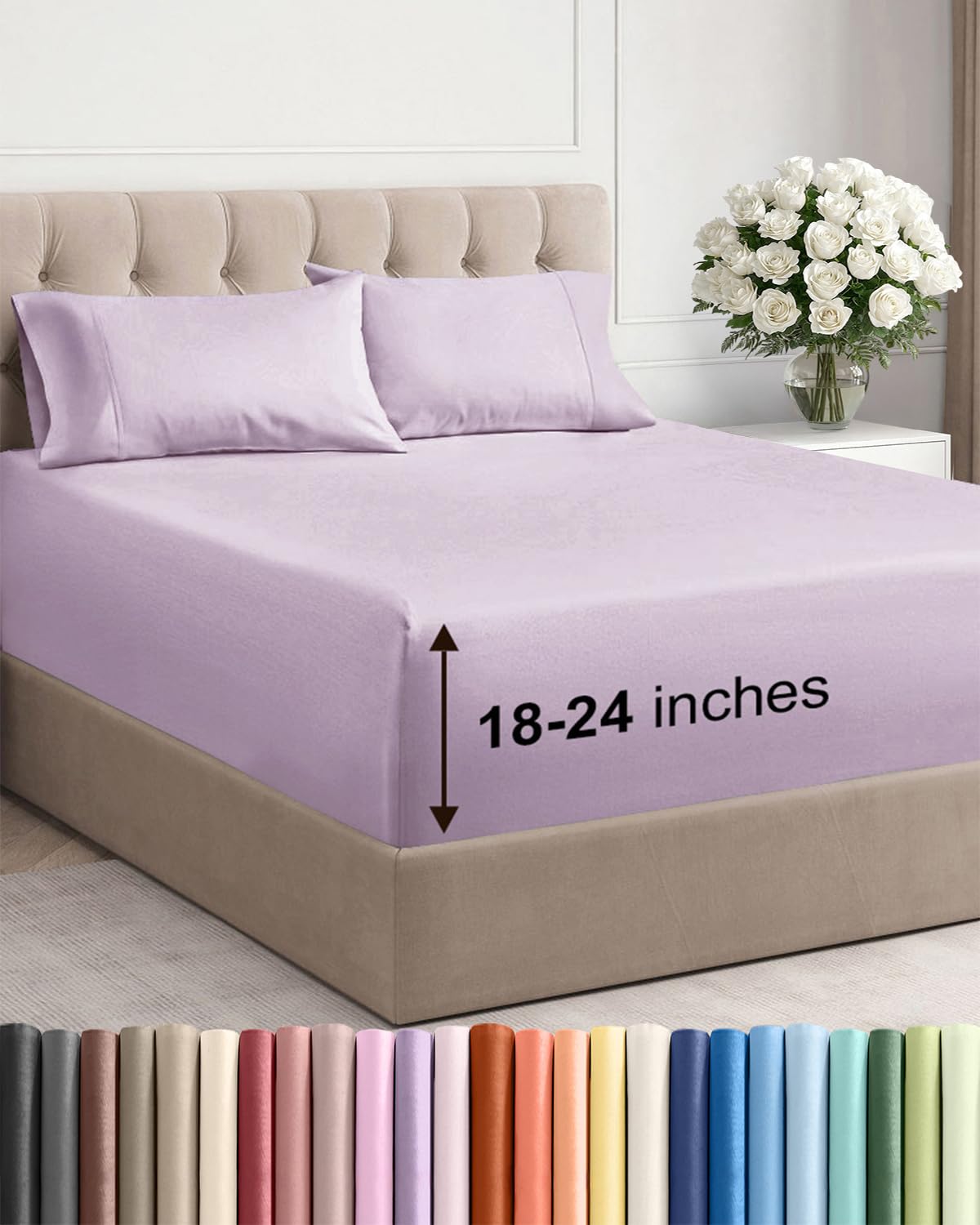 Extra Deep Queen Sheet Set - 6 Piece Breathable and Cooling Sheets - Hotel Luxury Bedding for Women, Men, Kids & Teens - Easy & Secure Fit - Soft, Wrinkle Free and Comfy - Extra Deep Pockets - Coral