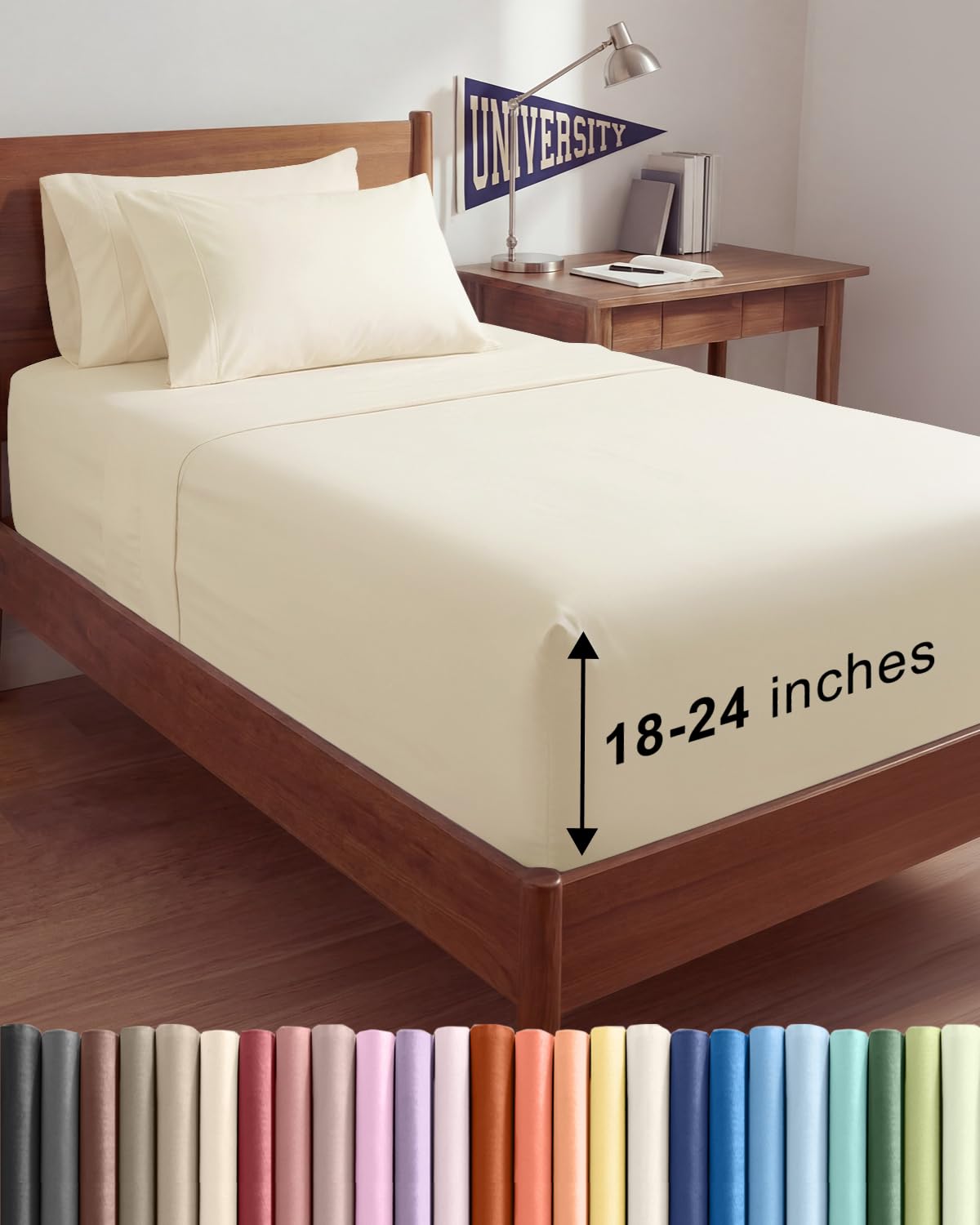 Extra Deep Queen Sheet Set - 6 Piece Breathable and Cooling Sheets - Hotel Luxury Bedding for Women, Men, Kids & Teens - Easy & Secure Fit - Soft, Wrinkle Free and Comfy - Extra Deep Pockets - Coral