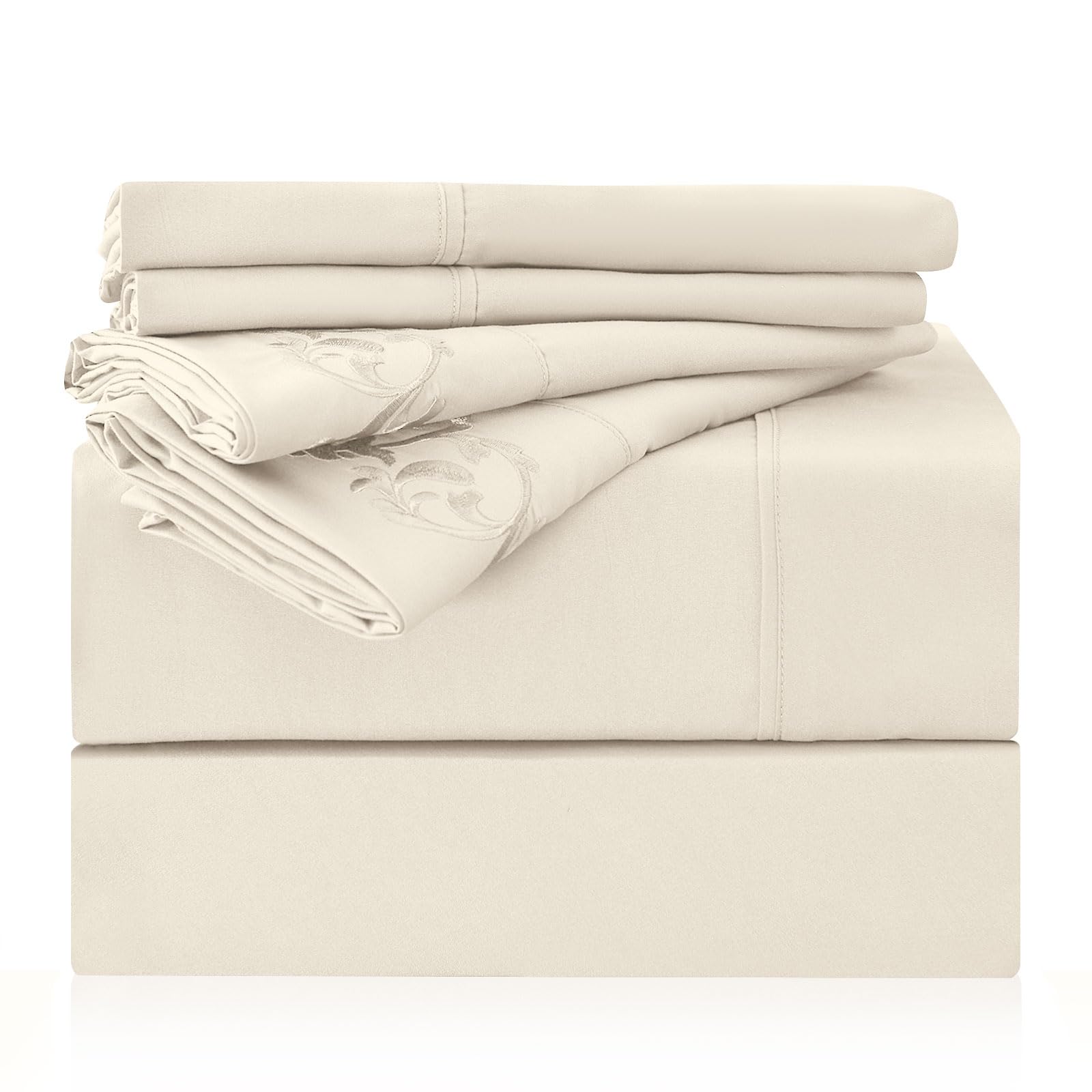 LONAVA Twin Sheet Set 3 Pieces,Peachy Coral Ultra Soft & Breathable Microbifer Sheets, 1600 Thread Count Hotel Luxury Oeko-Tex Bed Sheets, 14-16 Inch Deep Pocket Durable Wrinkle Free Sheets