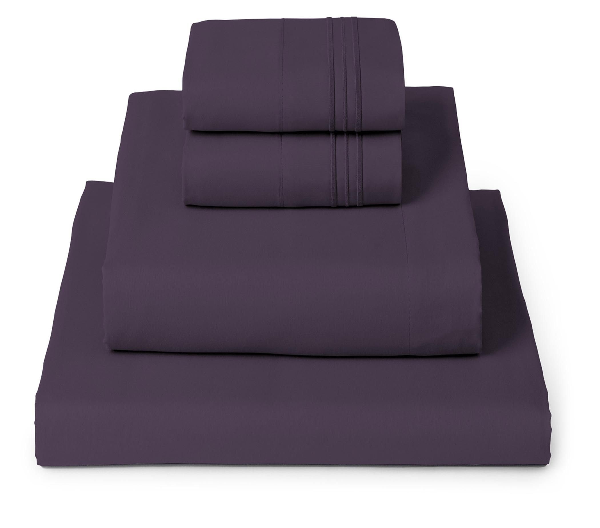 Mellanni Queen Sheets Set - 4 PC Iconic Collection Bedding - Hotel Luxury, Extra Soft, Cooling Bed Sheets - Wrinkle, Fade, Stain Resistant (Queen, White)