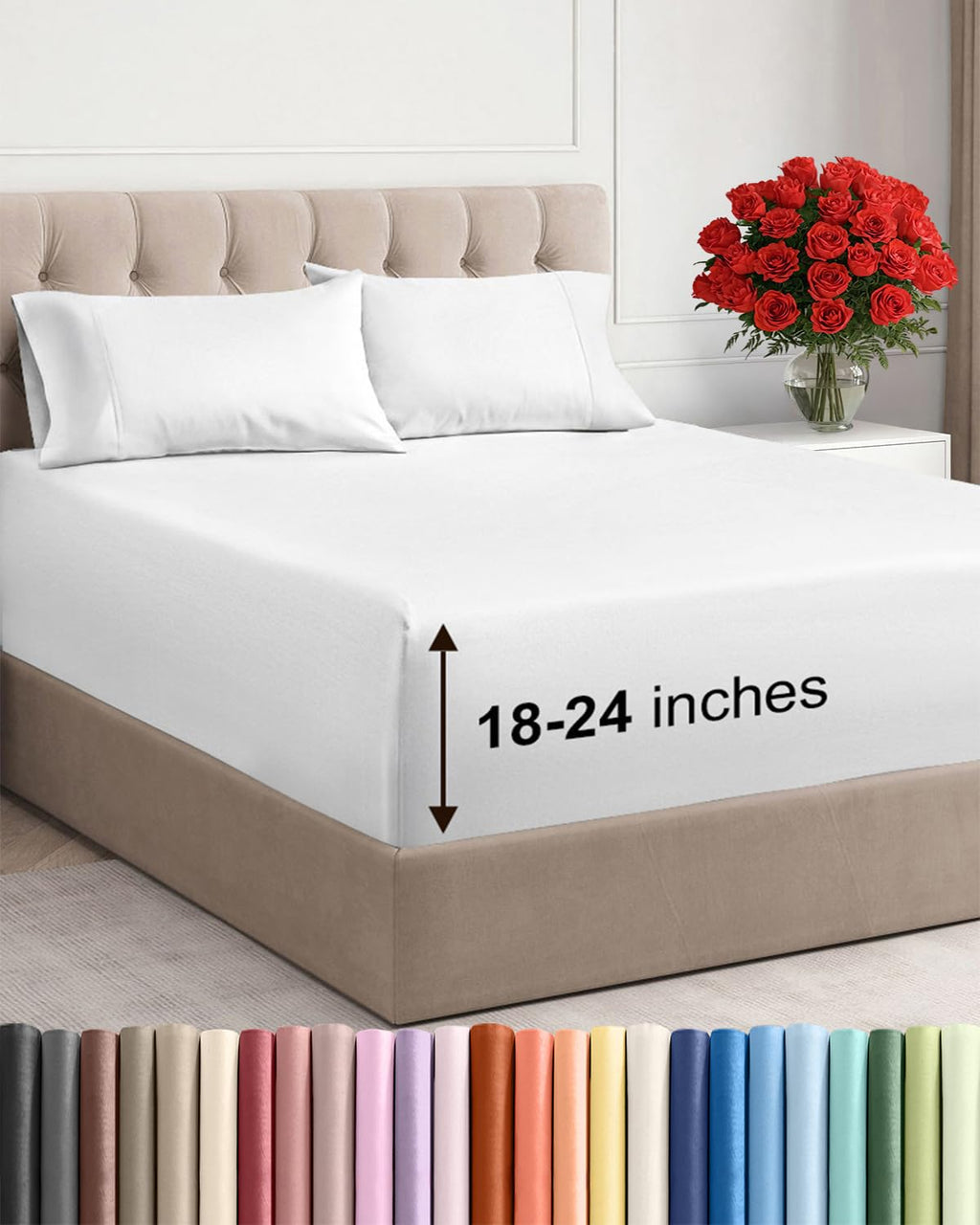 Extra Deep Queen Sheet Set - 6 Piece Breathable and Cooling Sheets - Hotel Luxury Bedding for Women, Men, Kids & Teens - Easy & Secure Fit - Soft, Wrinkle Free and Comfy - Extra Deep Pockets - Coral