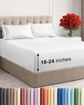 Extra Deep Queen Sheet Set - 6 Piece Breathable and Cooling Sheets - Hotel Luxury Bedding for Women, Men, Kids & Teens - Easy & Secure Fit - Soft, Wrinkle Free and Comfy - Extra Deep Pockets - Coral