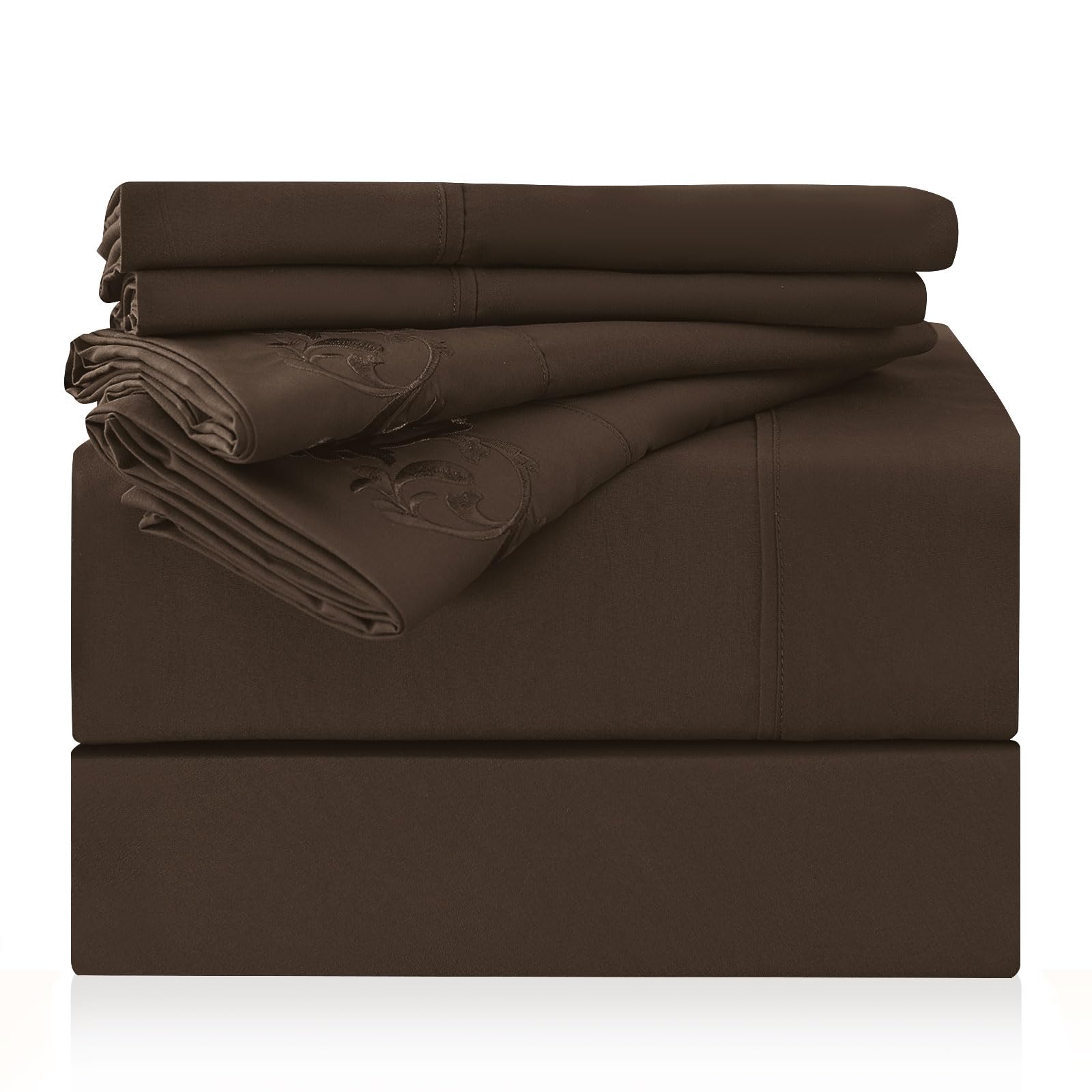 LONAVA Twin Sheet Set 3 Pieces,Peachy Coral Ultra Soft & Breathable Microbifer Sheets, 1600 Thread Count Hotel Luxury Oeko-Tex Bed Sheets, 14-16 Inch Deep Pocket Durable Wrinkle Free Sheets