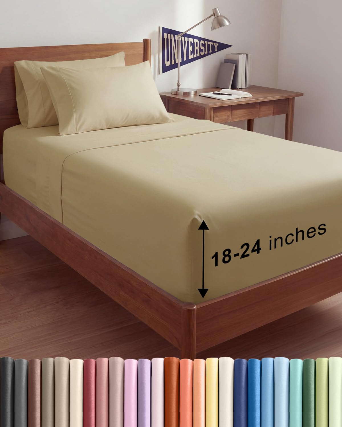 Extra Deep Queen Sheet Set - 6 Piece Breathable and Cooling Sheets - Hotel Luxury Bedding for Women, Men, Kids & Teens - Easy & Secure Fit - Soft, Wrinkle Free and Comfy - Extra Deep Pockets - Coral