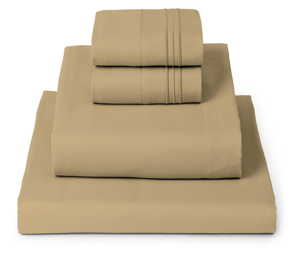 Mellanni Queen Sheets Set - 4 PC Iconic Collection Bedding - Hotel Luxury, Extra Soft, Cooling Bed Sheets - Wrinkle, Fade, Stain Resistant (Queen, White)
