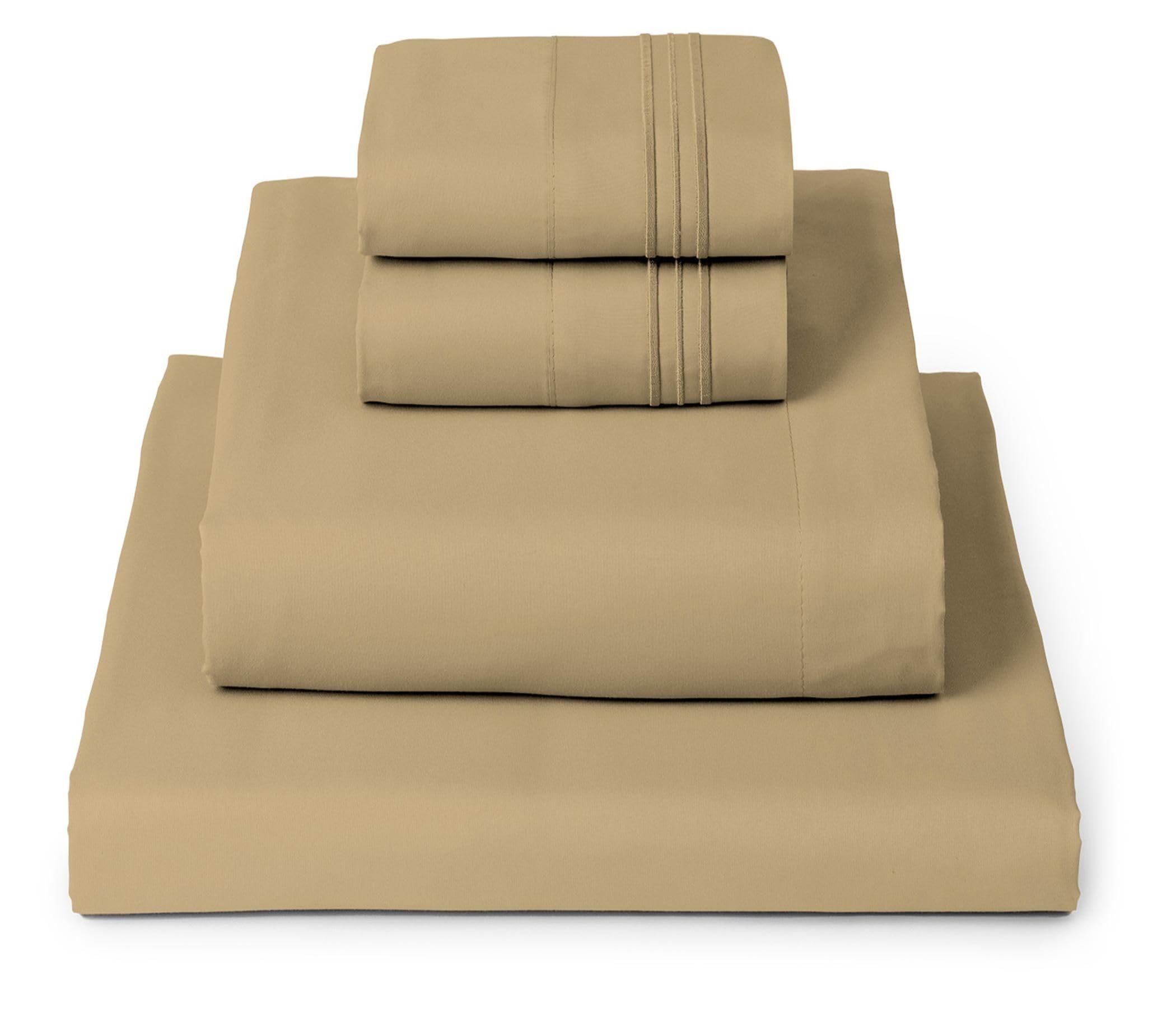 Mellanni Queen Sheets Set - 4 PC Iconic Collection Bedding - Hotel Luxury, Extra Soft, Cooling Bed Sheets - Wrinkle, Fade, Stain Resistant (Queen, White)