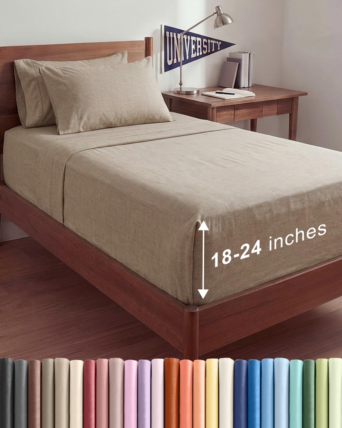 Extra Deep Queen Sheet Set - 6 Piece Breathable and Cooling Sheets - Hotel Luxury Bedding for Women, Men, Kids & Teens - Easy & Secure Fit - Soft, Wrinkle Free and Comfy - Extra Deep Pockets - Coral