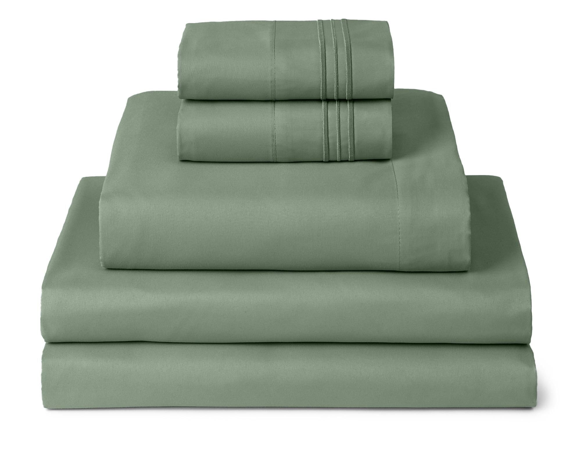 Mellanni Queen Sheets Set - 4 PC Iconic Collection Bedding - Hotel Luxury, Extra Soft, Cooling Bed Sheets - Wrinkle, Fade, Stain Resistant (Queen, White)