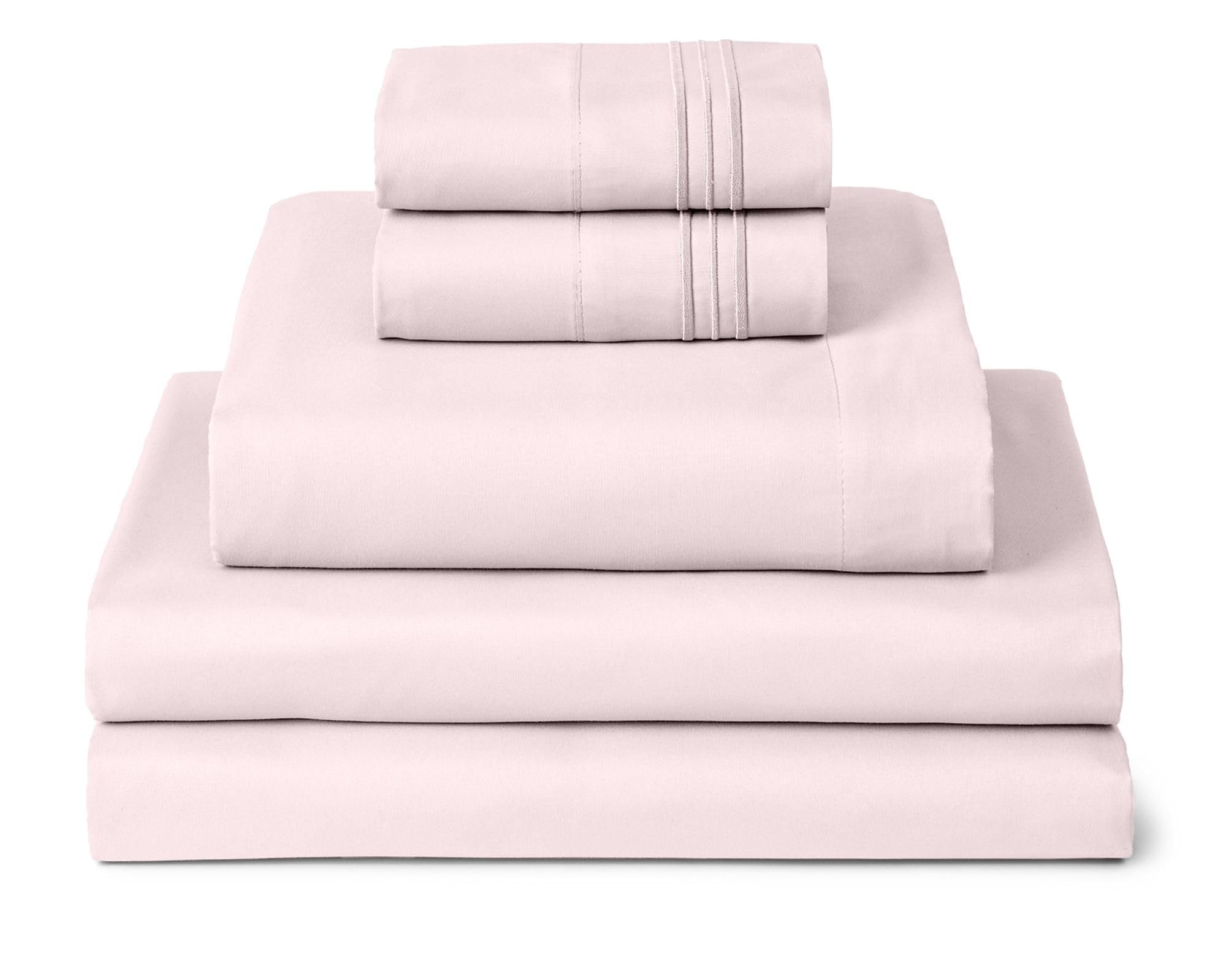 Mellanni Queen Sheets Set - 4 PC Iconic Collection Bedding - Hotel Luxury, Extra Soft, Cooling Bed Sheets - Wrinkle, Fade, Stain Resistant (Queen, White)