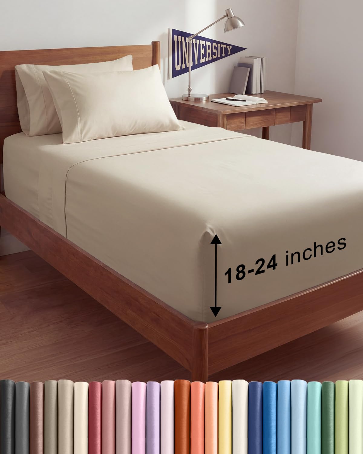 Extra Deep Queen Sheet Set - 6 Piece Breathable and Cooling Sheets - Hotel Luxury Bedding for Women, Men, Kids & Teens - Easy & Secure Fit - Soft, Wrinkle Free and Comfy - Extra Deep Pockets - Coral