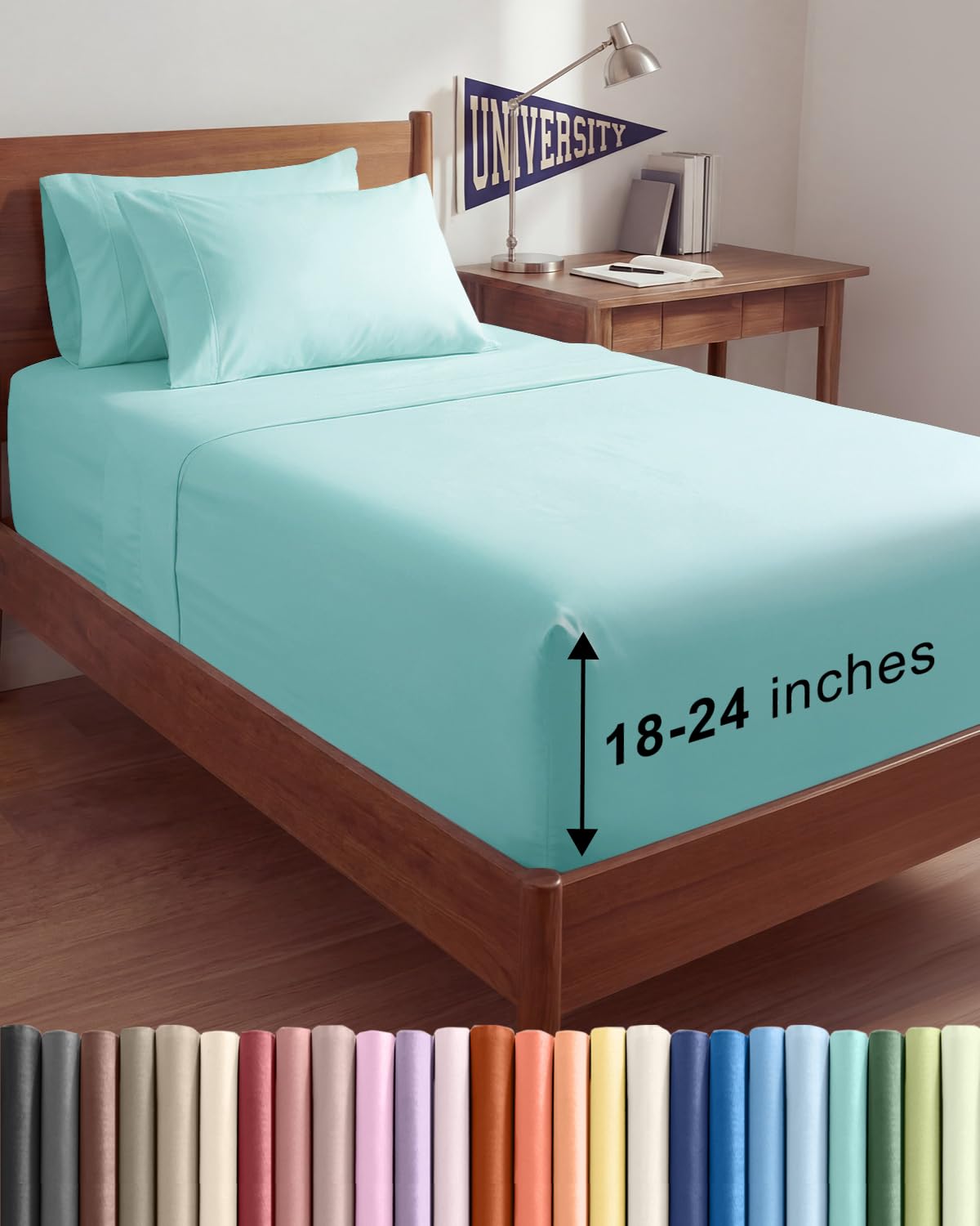 Extra Deep Queen Sheet Set - 6 Piece Breathable and Cooling Sheets - Hotel Luxury Bedding for Women, Men, Kids & Teens - Easy & Secure Fit - Soft, Wrinkle Free and Comfy - Extra Deep Pockets - Coral