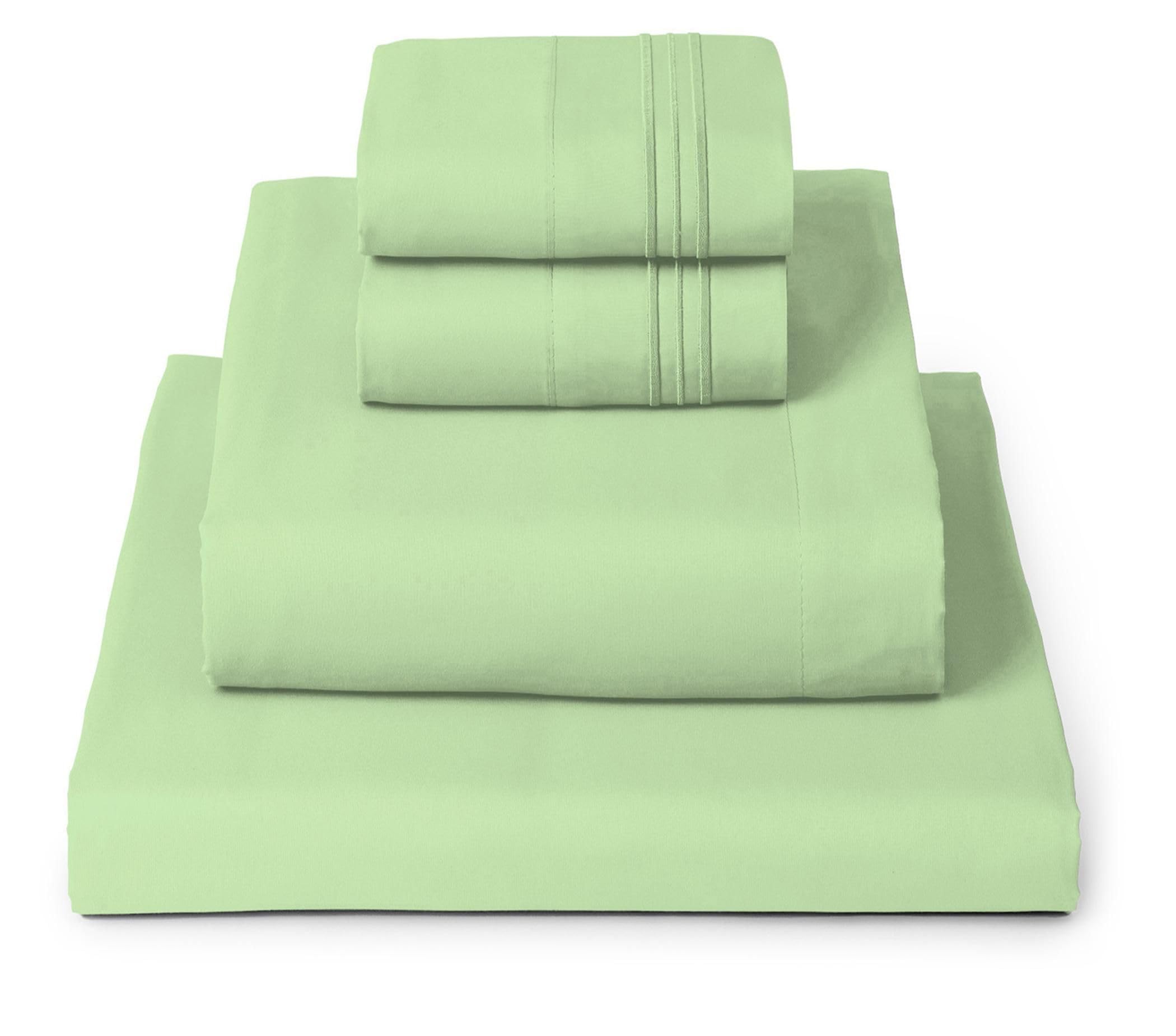 Mellanni Queen Sheets Set - 4 PC Iconic Collection Bedding - Hotel Luxury, Extra Soft, Cooling Bed Sheets - Wrinkle, Fade, Stain Resistant (Queen, White)