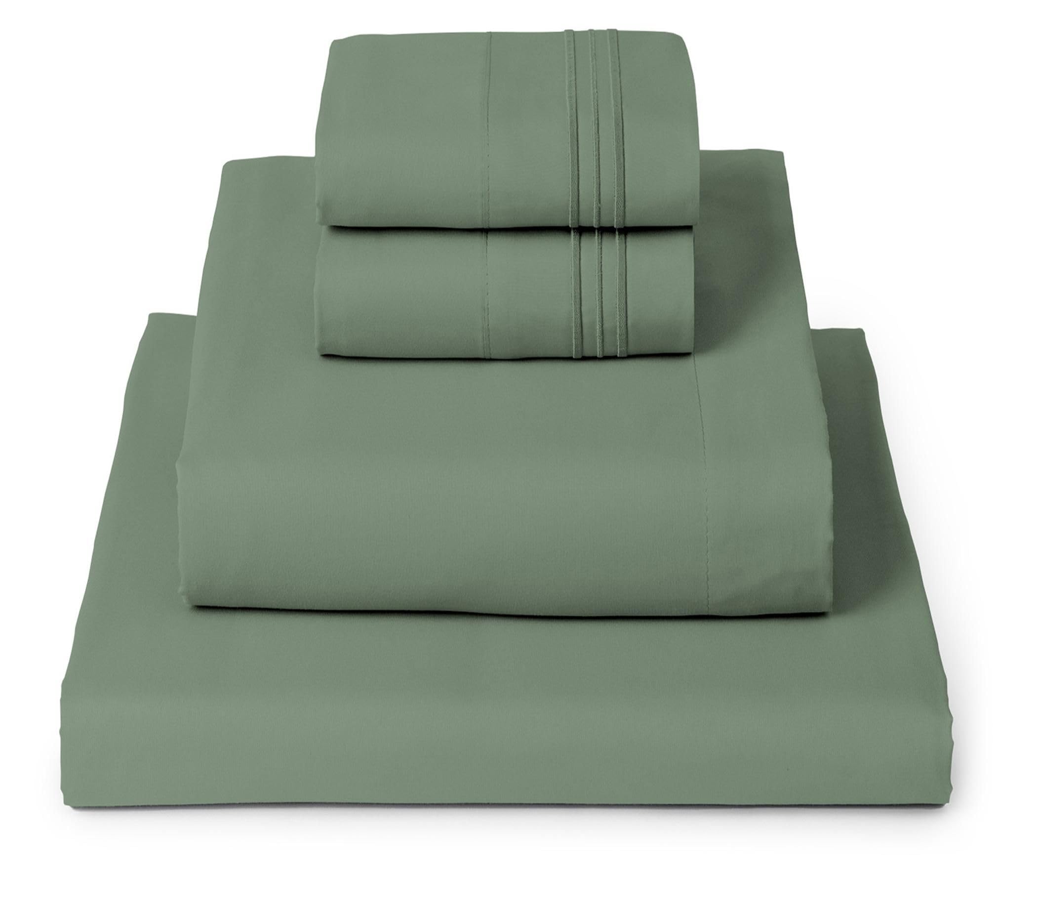 Mellanni Queen Sheets Set - 4 PC Iconic Collection Bedding - Hotel Luxury, Extra Soft, Cooling Bed Sheets - Wrinkle, Fade, Stain Resistant (Queen, White)