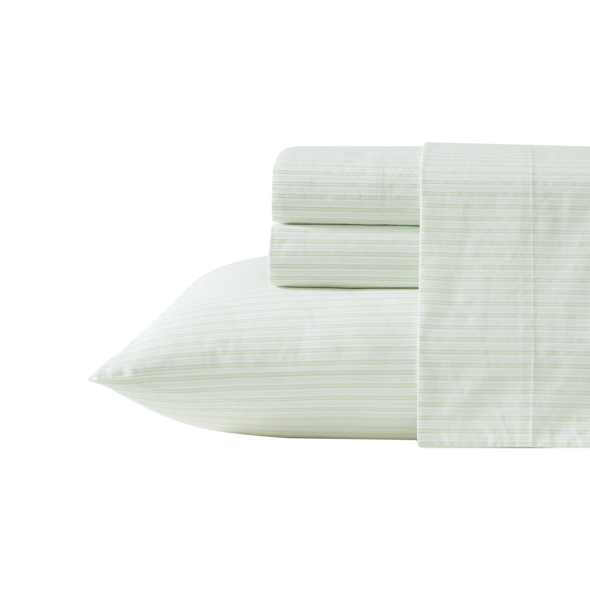 Laura Ashley - Queen Sheet Set, Crisp & Cool Sheets w/a Naturally Smooth Cotton Percale Feel, Deep Pocket, Bed Sheets with Matching Pillowcases & Fitted Sheet (Francesca Blue)