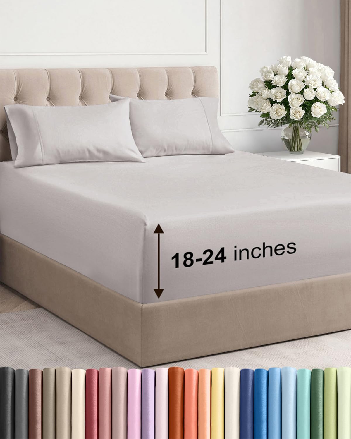 Extra Deep Queen Sheet Set - 6 Piece Breathable and Cooling Sheets - Hotel Luxury Bedding for Women, Men, Kids & Teens - Easy & Secure Fit - Soft, Wrinkle Free and Comfy - Extra Deep Pockets - Coral