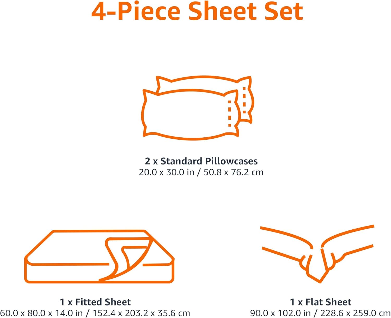 Amazon Basics Breathable, Wrinkle Free Lightweight Microfiber 4-Piece Bed Sheet Set with 14-Inch Deep Pockets, Includes Comfortable Pillowcases, Queen, Peachy Coral, Solid