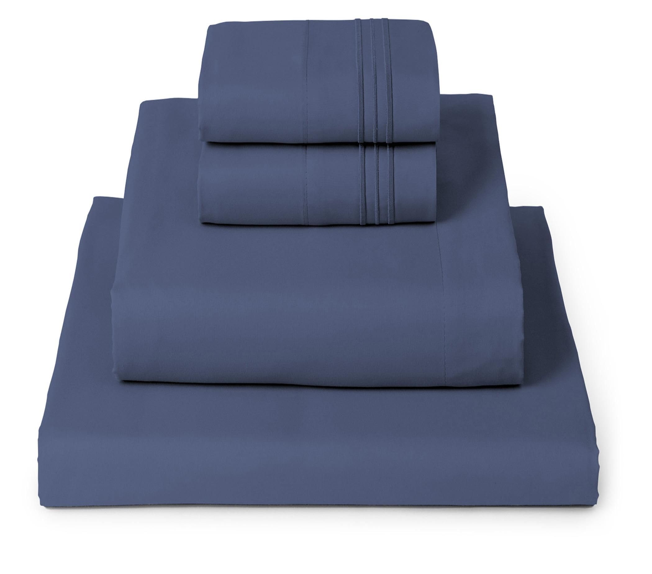 Mellanni Queen Sheets Set - 4 PC Iconic Collection Bedding - Hotel Luxury, Extra Soft, Cooling Bed Sheets - Wrinkle, Fade, Stain Resistant (Queen, White)