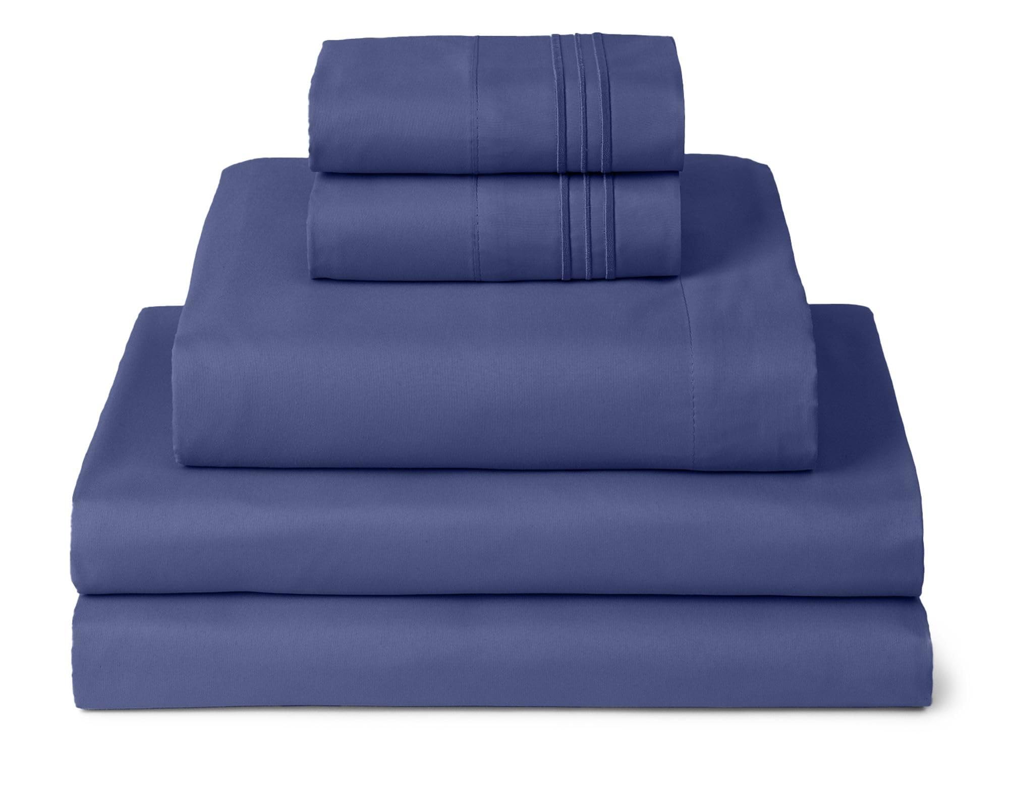 Mellanni Queen Sheets Set - 4 PC Iconic Collection Bedding - Hotel Luxury, Extra Soft, Cooling Bed Sheets - Wrinkle, Fade, Stain Resistant (Queen, White)