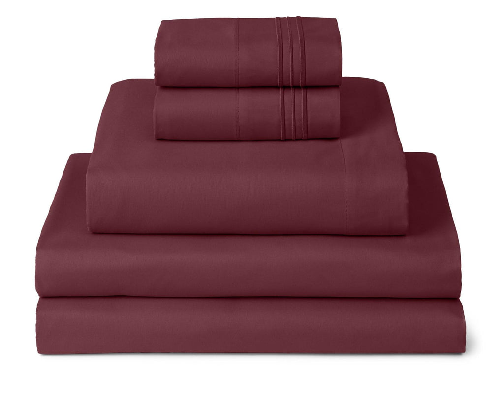 Mellanni Queen Sheets Set - 4 PC Iconic Collection Bedding - Hotel Luxury, Extra Soft, Cooling Bed Sheets - Wrinkle, Fade, Stain Resistant (Queen, White)