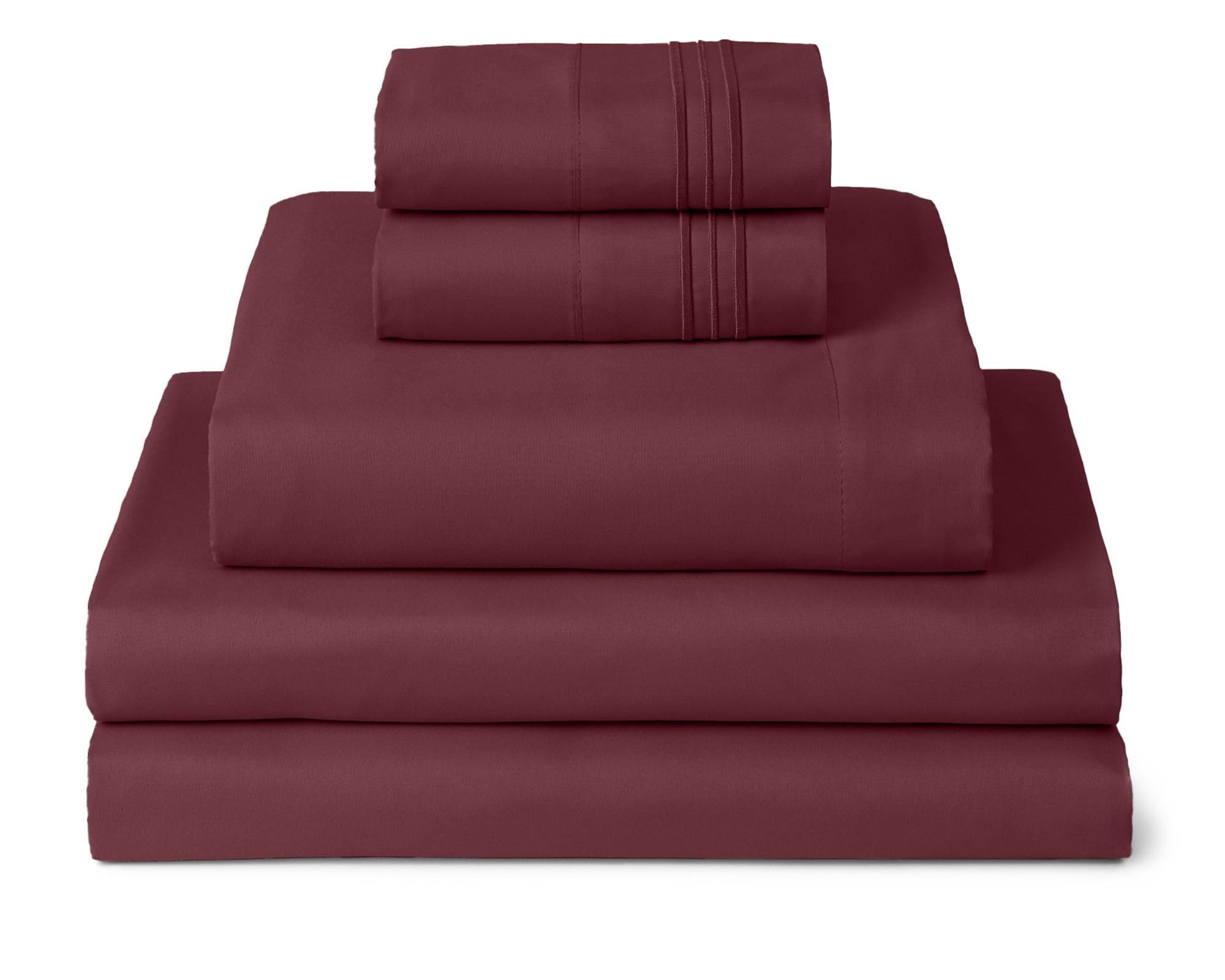 Mellanni Queen Sheets Set - 4 PC Iconic Collection Bedding - Hotel Luxury, Extra Soft, Cooling Bed Sheets - Wrinkle, Fade, Stain Resistant (Queen, White)