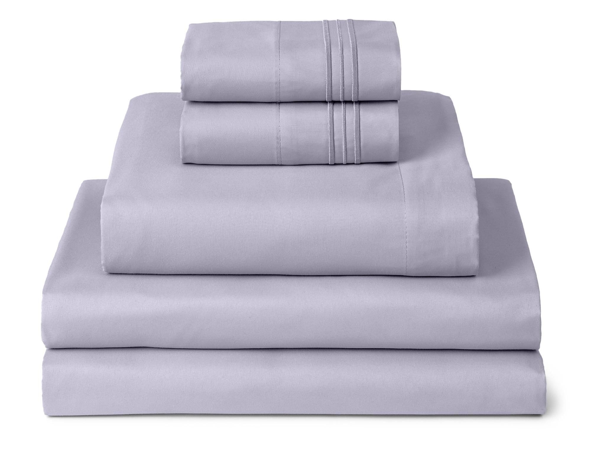 Mellanni Queen Sheets Set - 4 PC Iconic Collection Bedding - Hotel Luxury, Extra Soft, Cooling Bed Sheets - Wrinkle, Fade, Stain Resistant (Queen, White)