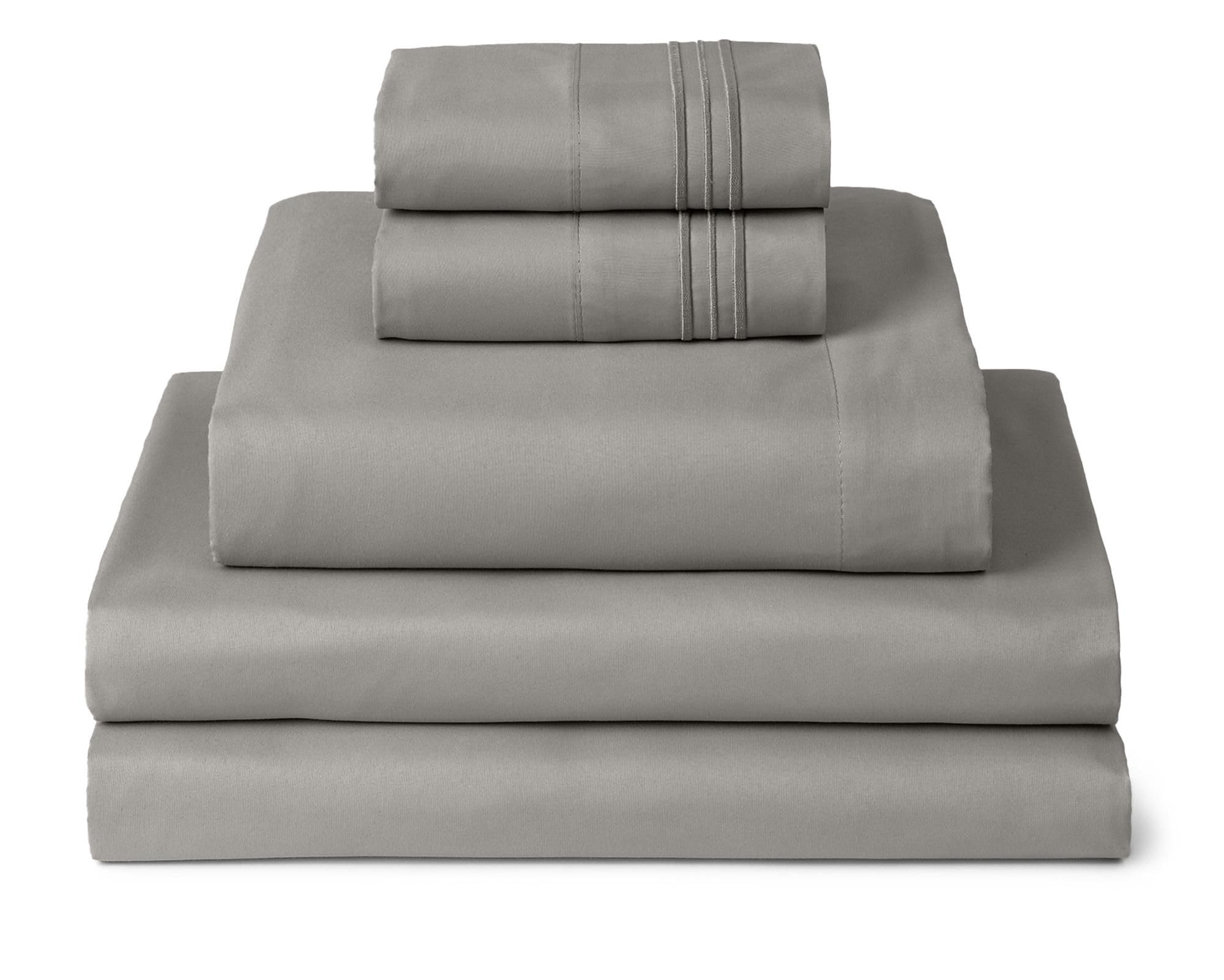 Mellanni Queen Sheets Set - 4 PC Iconic Collection Bedding - Hotel Luxury, Extra Soft, Cooling Bed Sheets - Wrinkle, Fade, Stain Resistant (Queen, White)