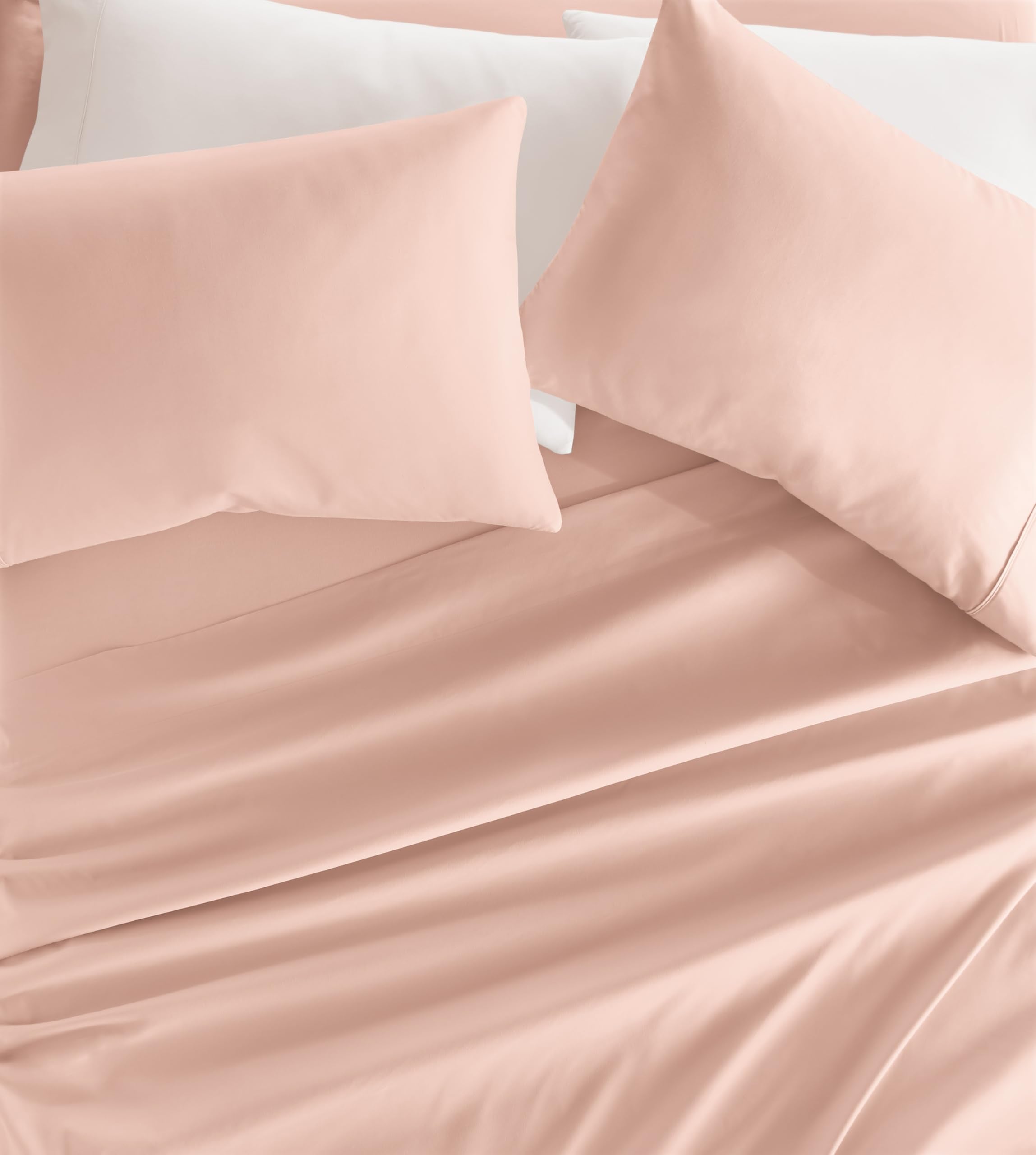 Linen Market 4 Piece Queen Sheet Set - Breathable, Double-Brushed Patterned Cooling Sheets – Oeko-TEX Certified Ultra Soft & Wrinkle-Free 16" Deep-Pocket Queen Sheets - Easy Care Soft Floral Pink