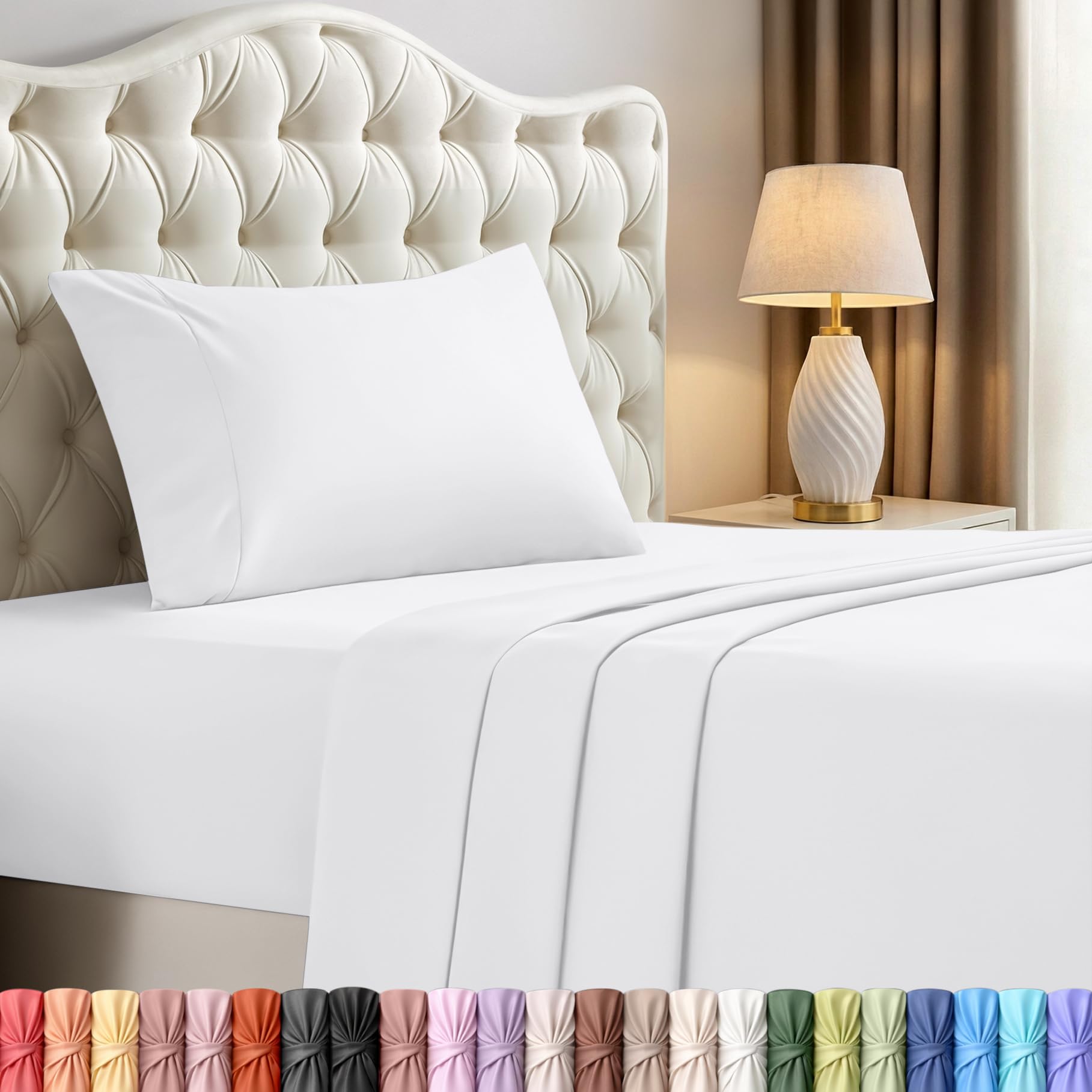 Utopia Bedding Queen Size Sheet Set – 4 Piece Bed Sheets, Soft and Breathable Microfiber, Includes 1 Fitted Sheet, 1 Flat Sheet and 2 Pillowcases – Oeko Tex (Coral)