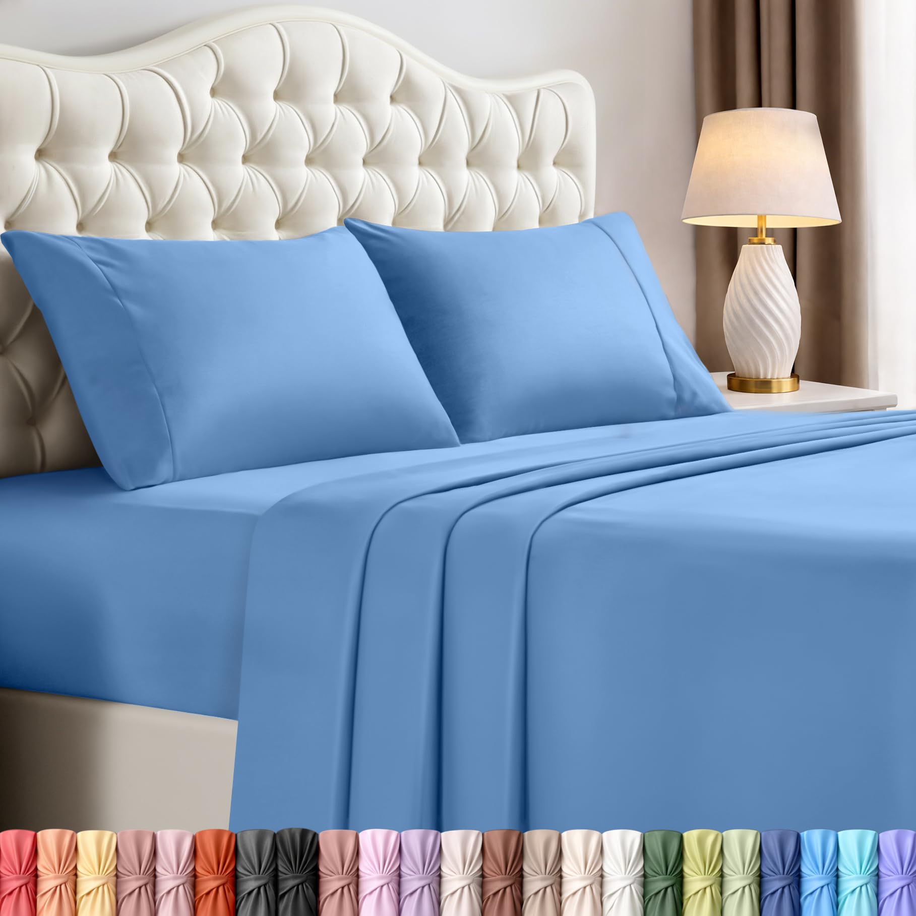 Utopia Bedding Queen Size Sheet Set – 4 Piece Bed Sheets, Soft and Breathable Microfiber, Includes 1 Fitted Sheet, 1 Flat Sheet and 2 Pillowcases – Oeko Tex (Coral)