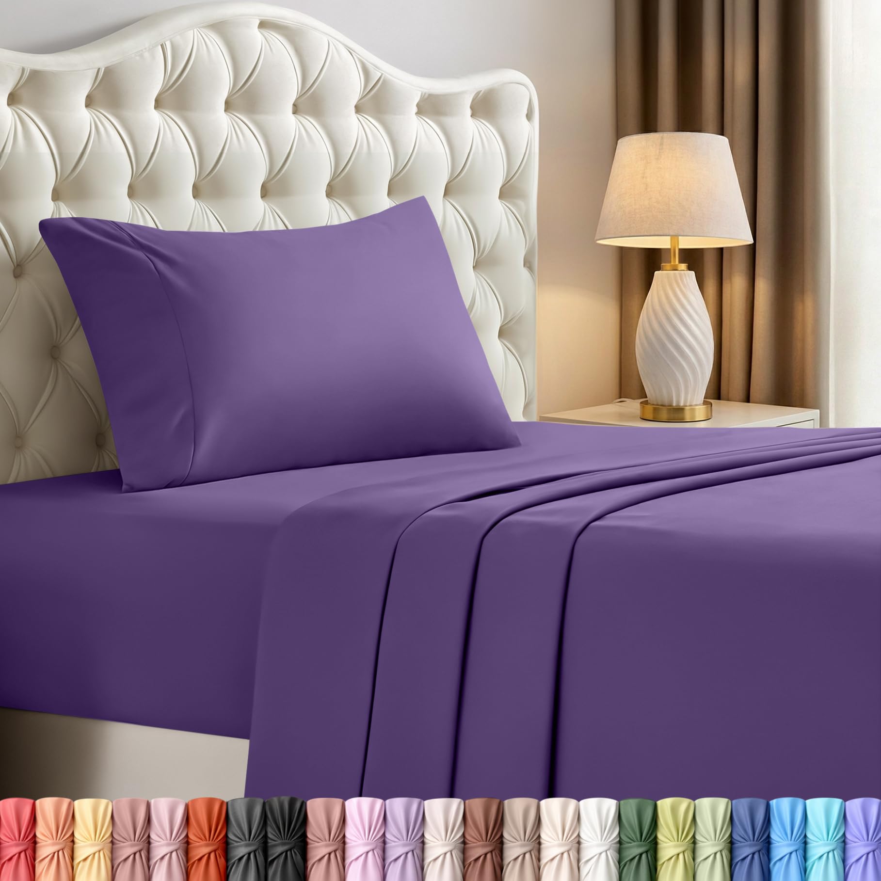 Utopia Bedding Queen Size Sheet Set – 4 Piece Bed Sheets, Soft and Breathable Microfiber, Includes 1 Fitted Sheet, 1 Flat Sheet and 2 Pillowcases – Oeko Tex (Coral)
