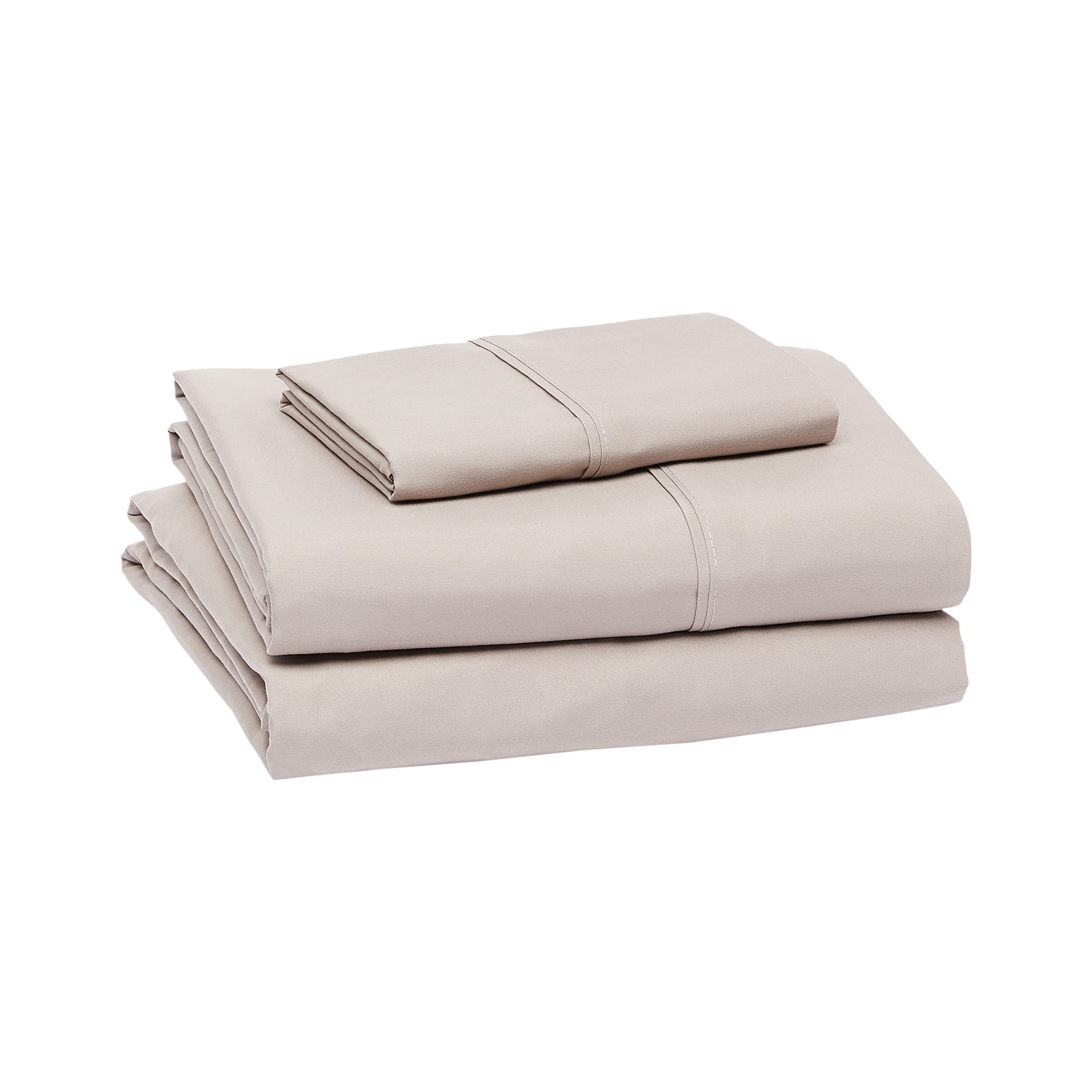 Amazon Basics Breathable, Wrinkle Free Lightweight Microfiber 4-Piece Bed Sheet Set with 14-Inch Deep Pockets, Includes Comfortable Pillowcases, Queen, Peachy Coral, Solid
