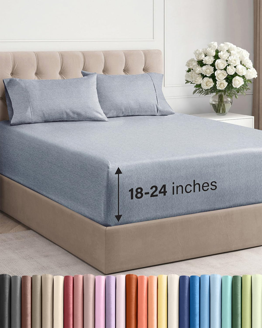 Extra Deep Queen Sheet Set - 6 Piece Breathable and Cooling Sheets - Hotel Luxury Bedding for Women, Men, Kids & Teens - Easy & Secure Fit - Soft, Wrinkle Free and Comfy - Extra Deep Pockets - Coral