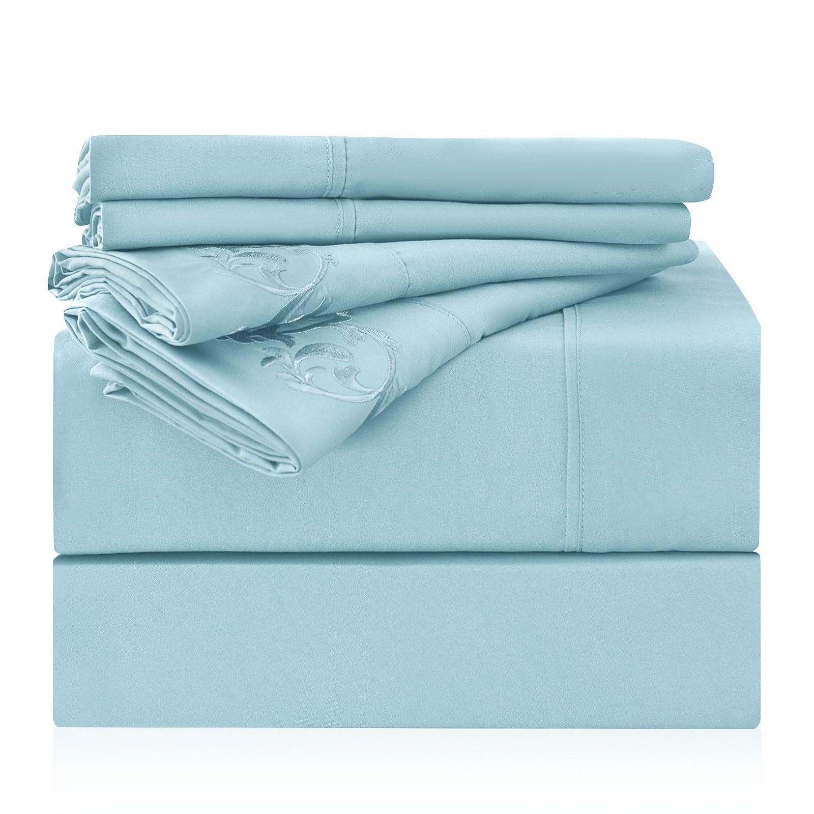 LONAVA Twin Sheet Set 3 Pieces,Peachy Coral Ultra Soft & Breathable Microbifer Sheets, 1600 Thread Count Hotel Luxury Oeko-Tex Bed Sheets, 14-16 Inch Deep Pocket Durable Wrinkle Free Sheets