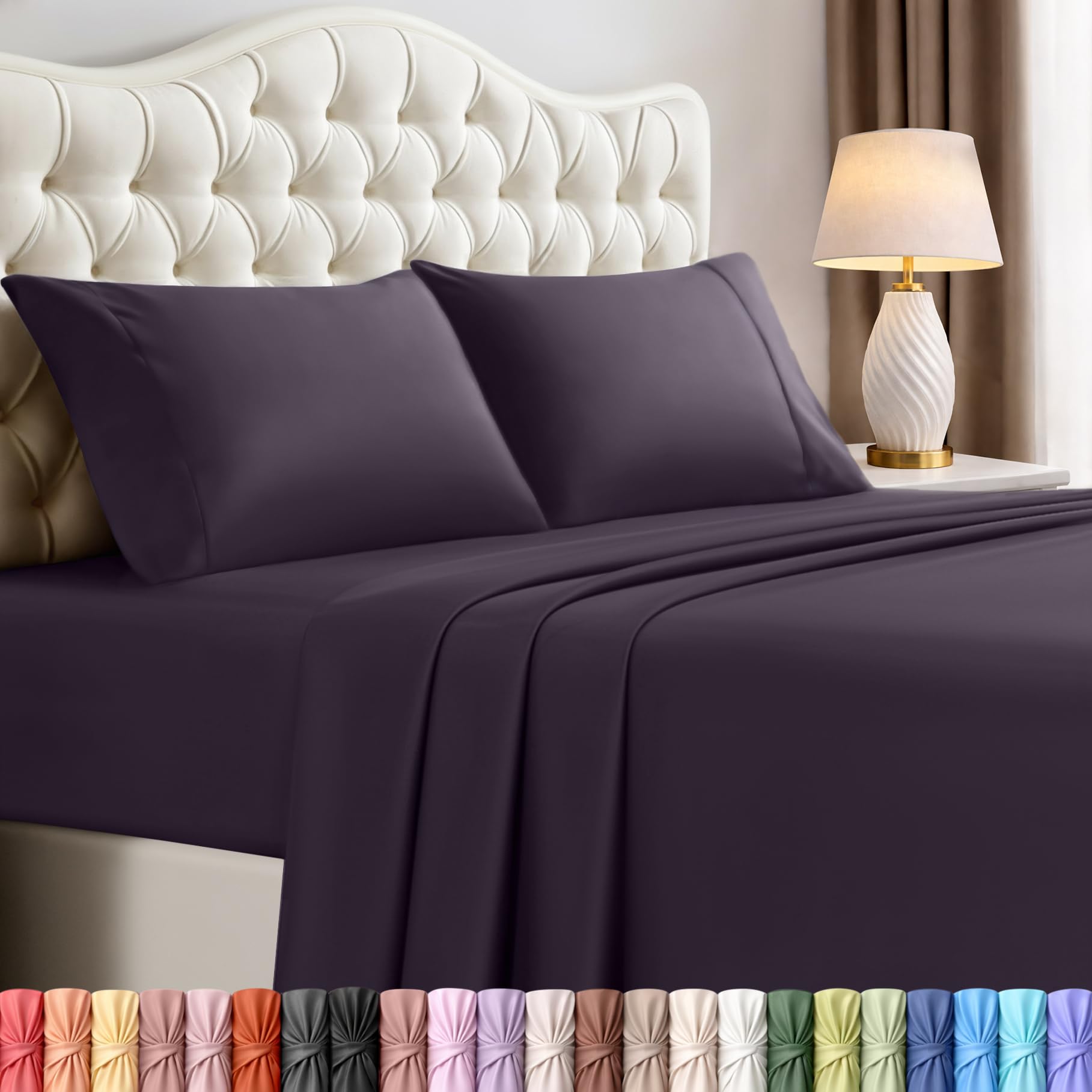 Utopia Bedding Queen Size Sheet Set – 4 Piece Bed Sheets, Soft and Breathable Microfiber, Includes 1 Fitted Sheet, 1 Flat Sheet and 2 Pillowcases – Oeko Tex (Coral)